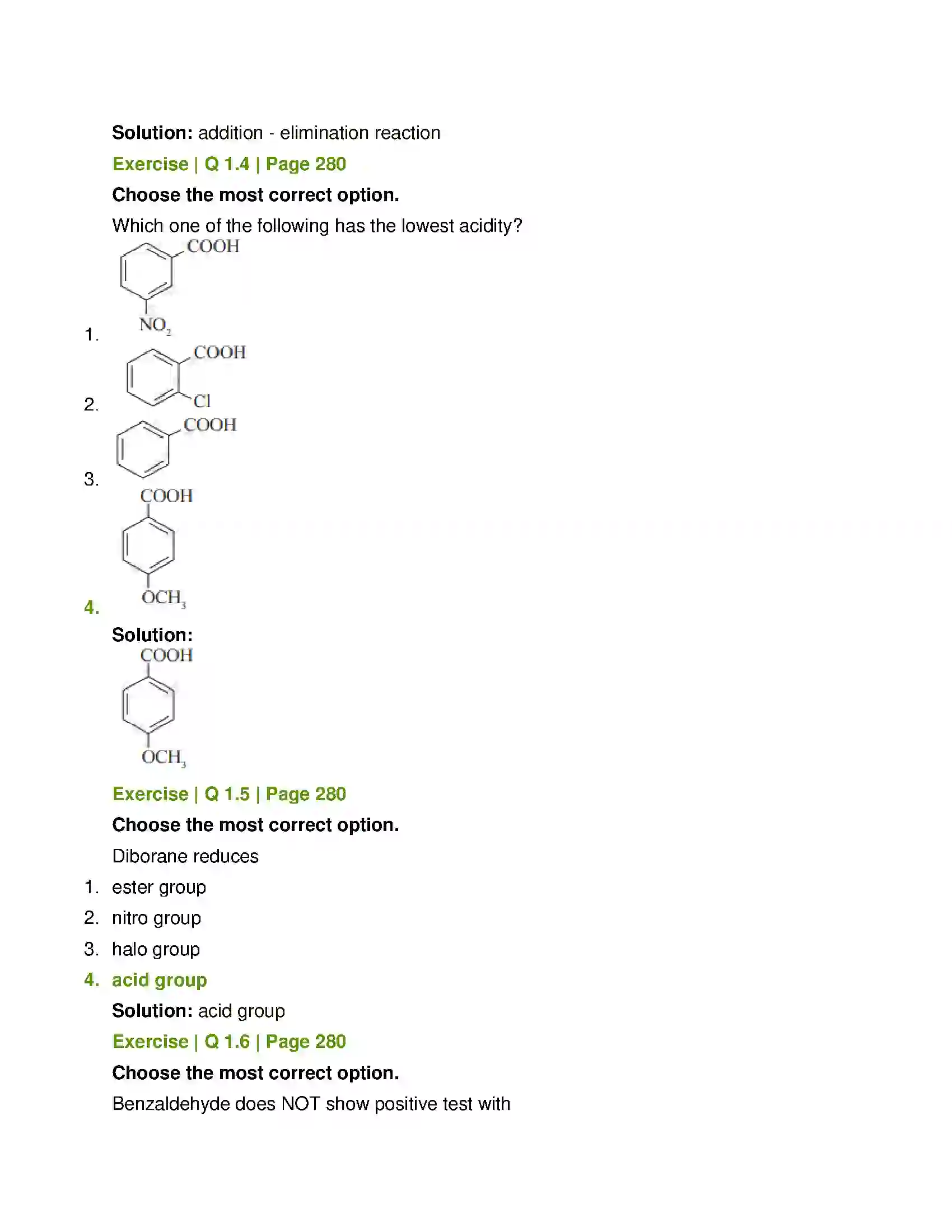 Maharashtra Board Class 12th Chemistry Aldehydes, Ketones and Carboxylic acids Solution 2