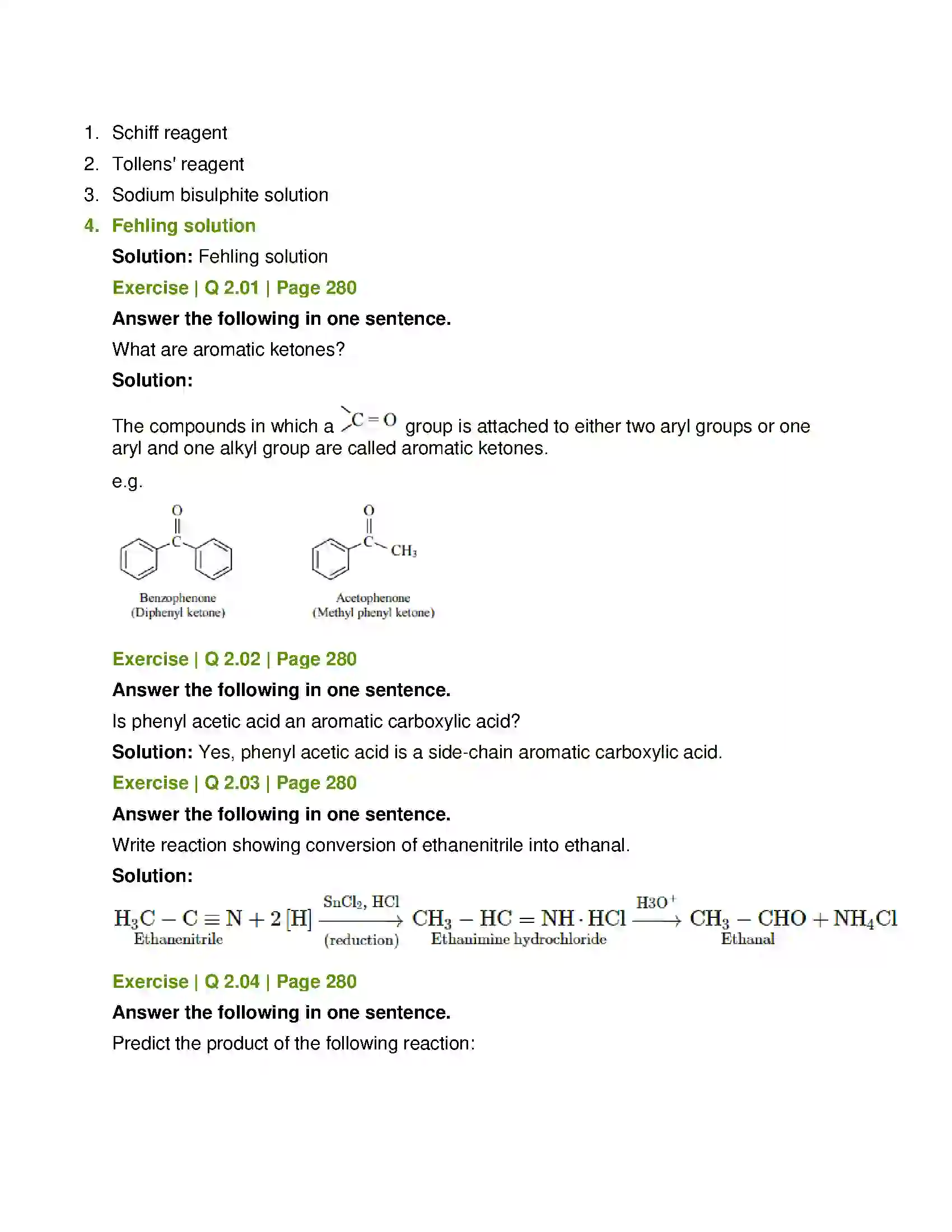 Maharashtra Board Class 12th Chemistry Aldehydes, Ketones and Carboxylic acids Solution 3