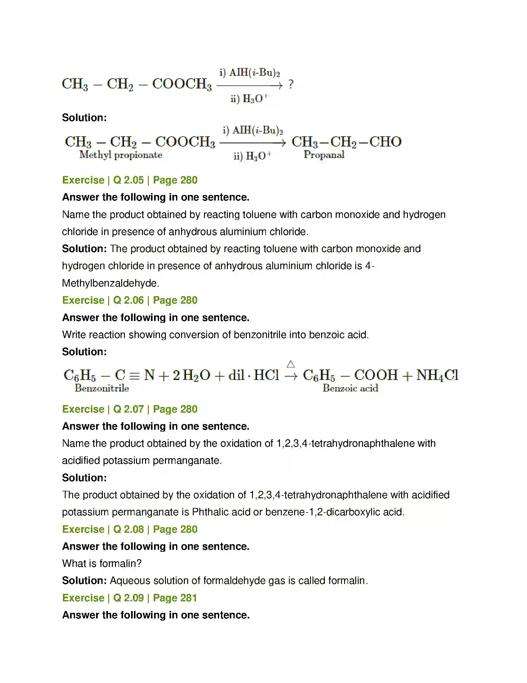 Maharashtra Board Class 12th Chemistry Aldehydes, Ketones and Carboxylic acids Solution 4