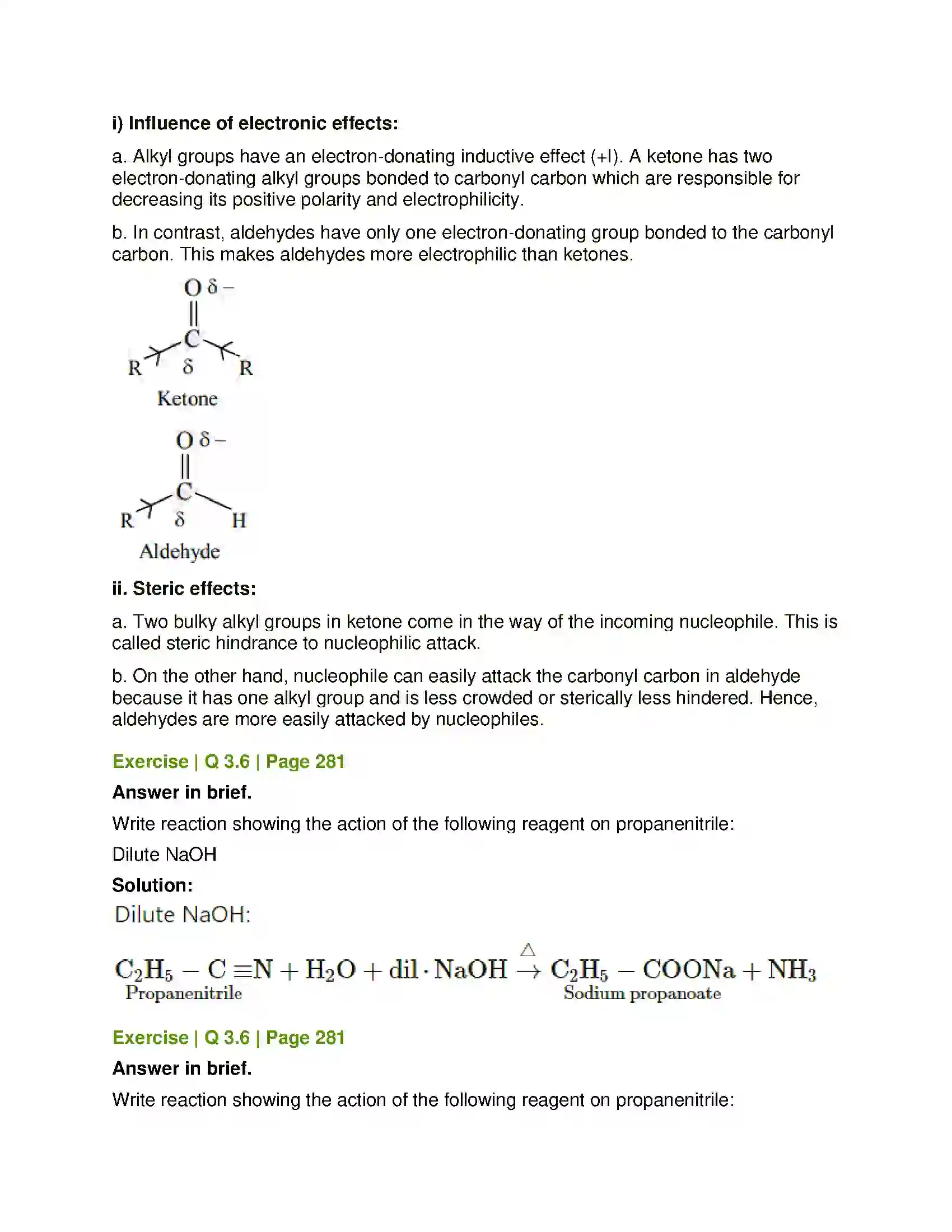 Maharashtra Board Class 12th Chemistry Aldehydes, Ketones and Carboxylic acids Solution 7