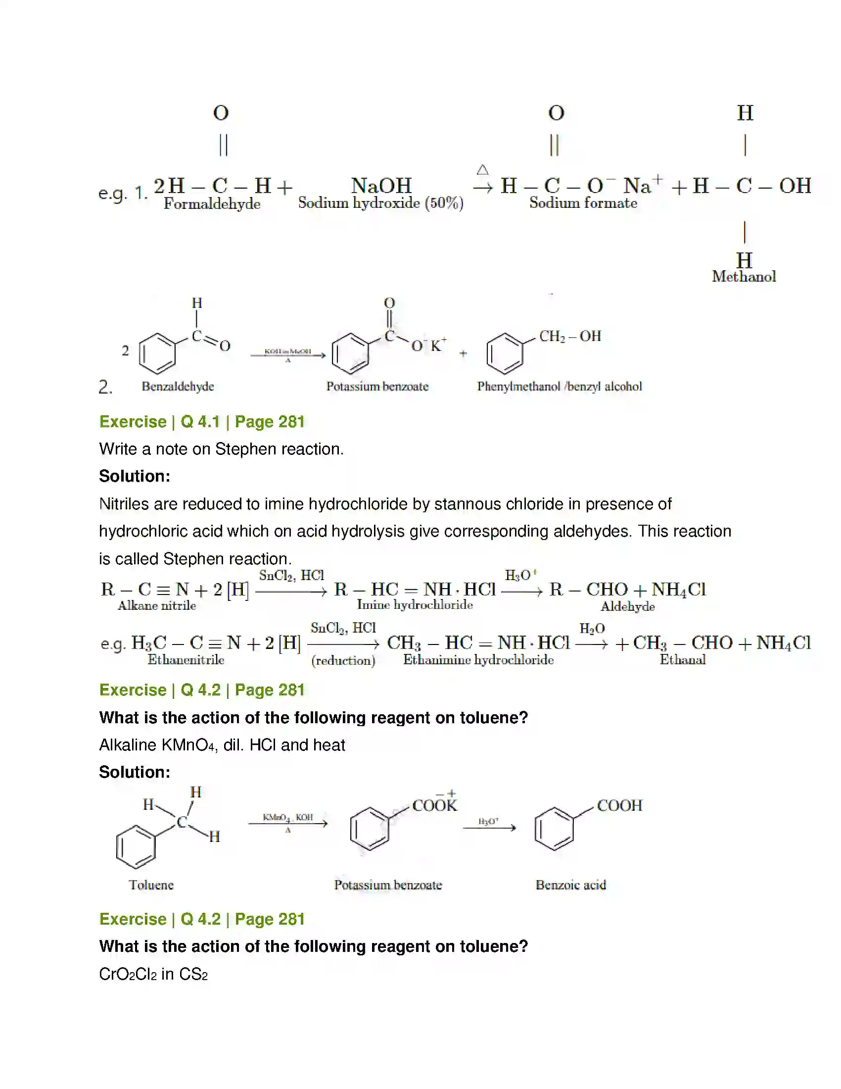 Maharashtra Board Class 12th Chemistry Aldehydes, Ketones and Carboxylic acids Solution 9
