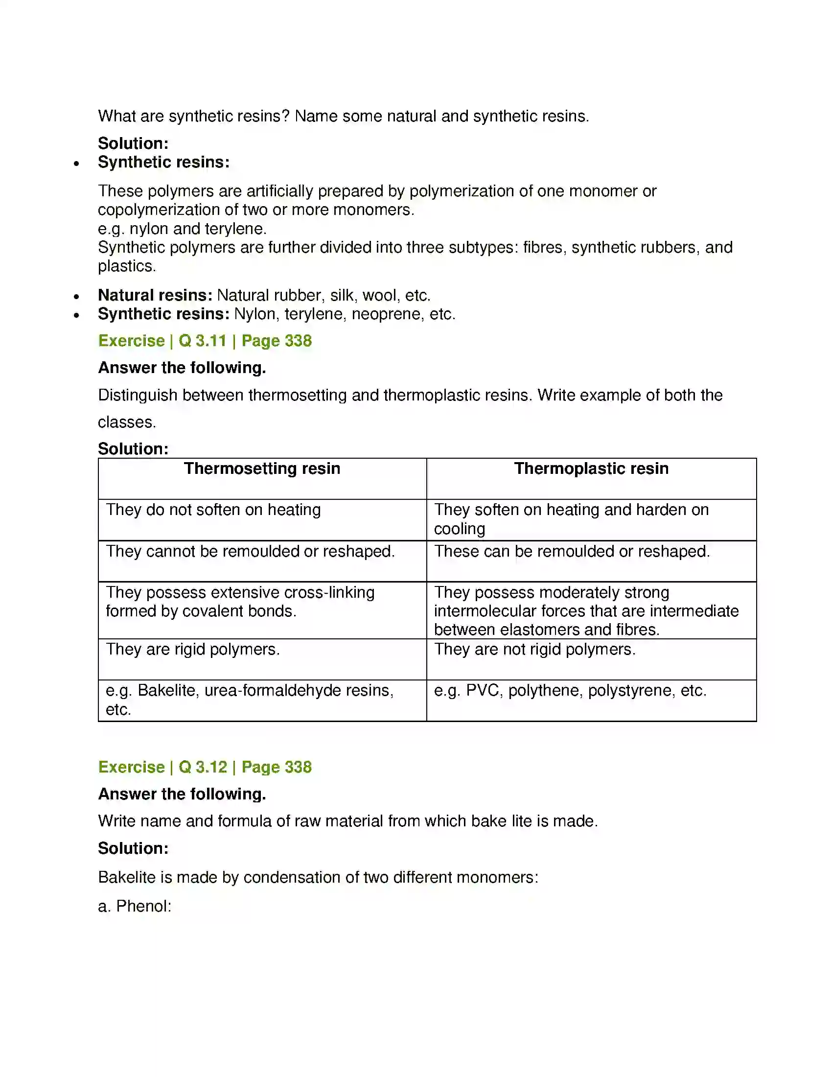 Maharashtra Board Class 12th Chemistry Introduction to Polymer Chemistry Solution 13