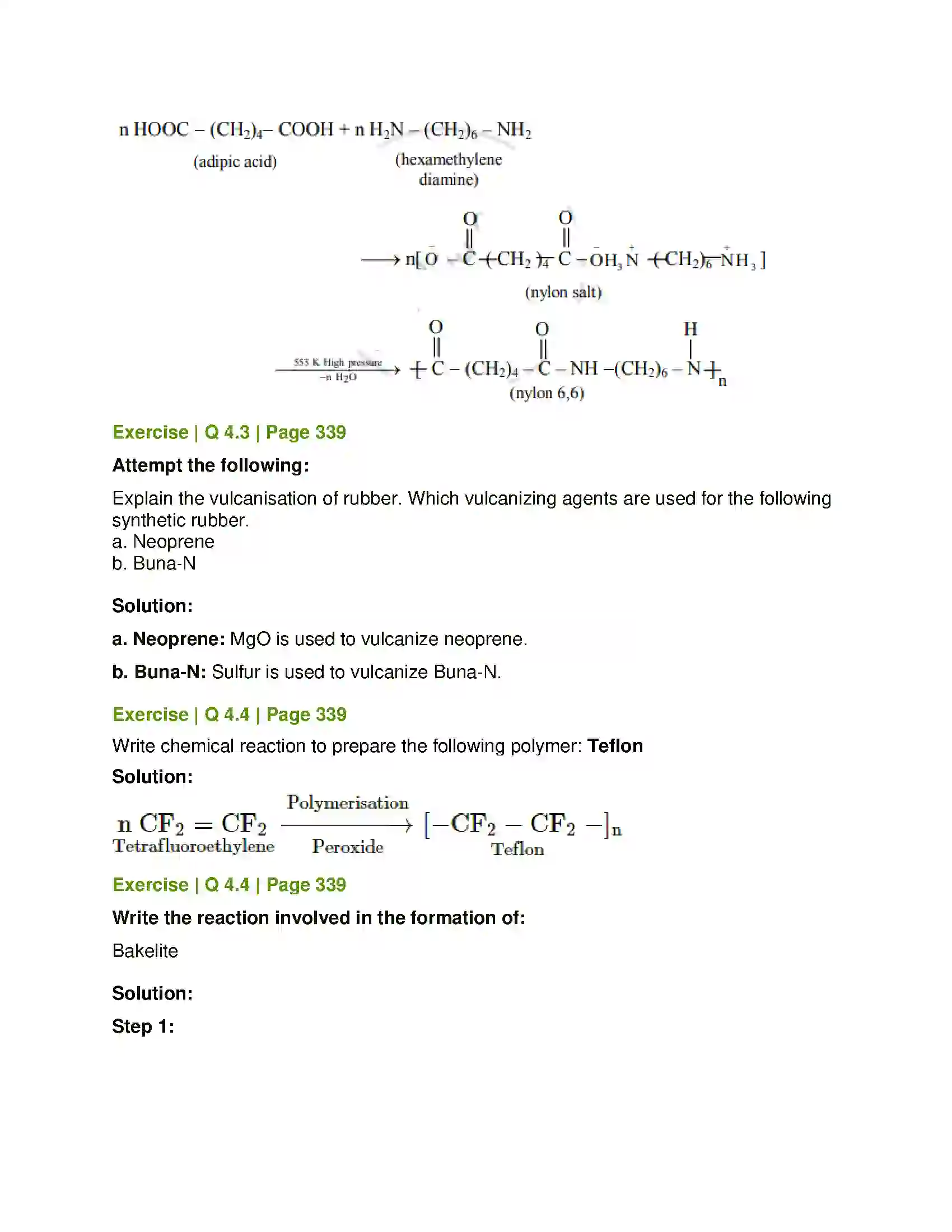 Maharashtra Board Class 12th Chemistry Introduction to Polymer Chemistry Solution 15
