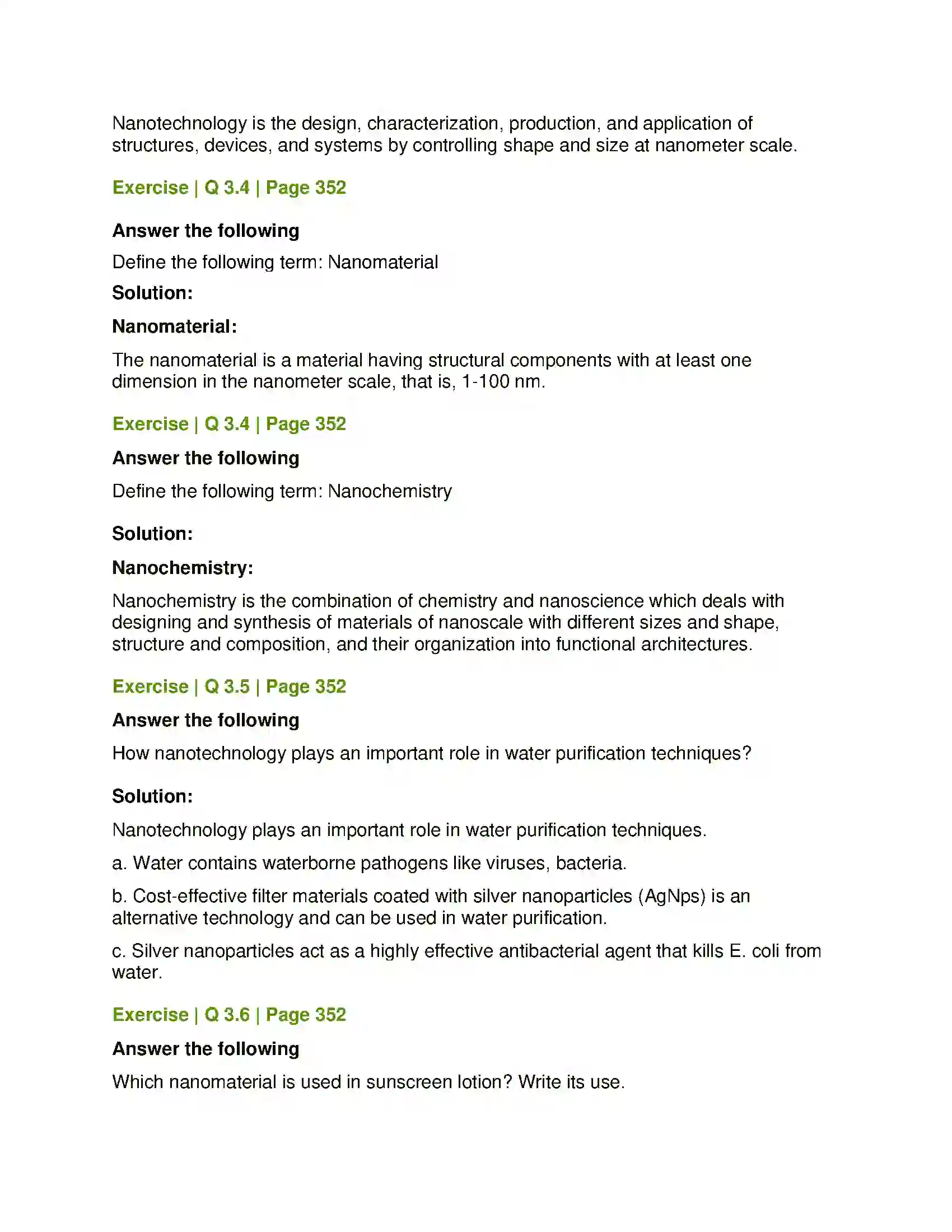 Maharashtra Board Class 12th Chemistry Green Chemistry and Nanochemistry Solution 6