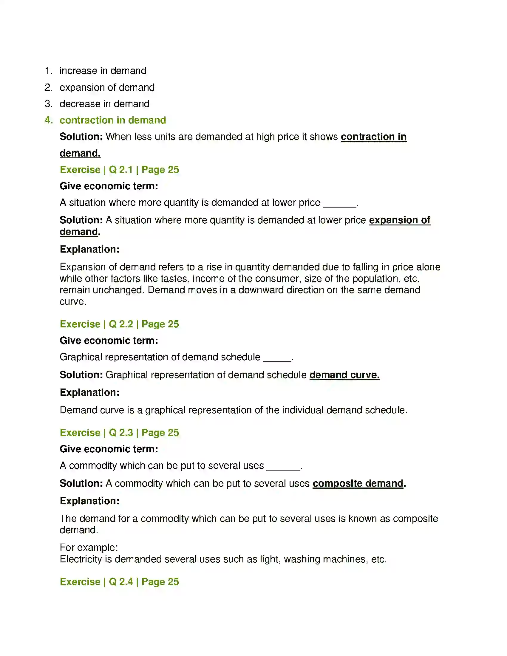 Maharashtra Board Class 12th Economics Demand Analysis Solution 2