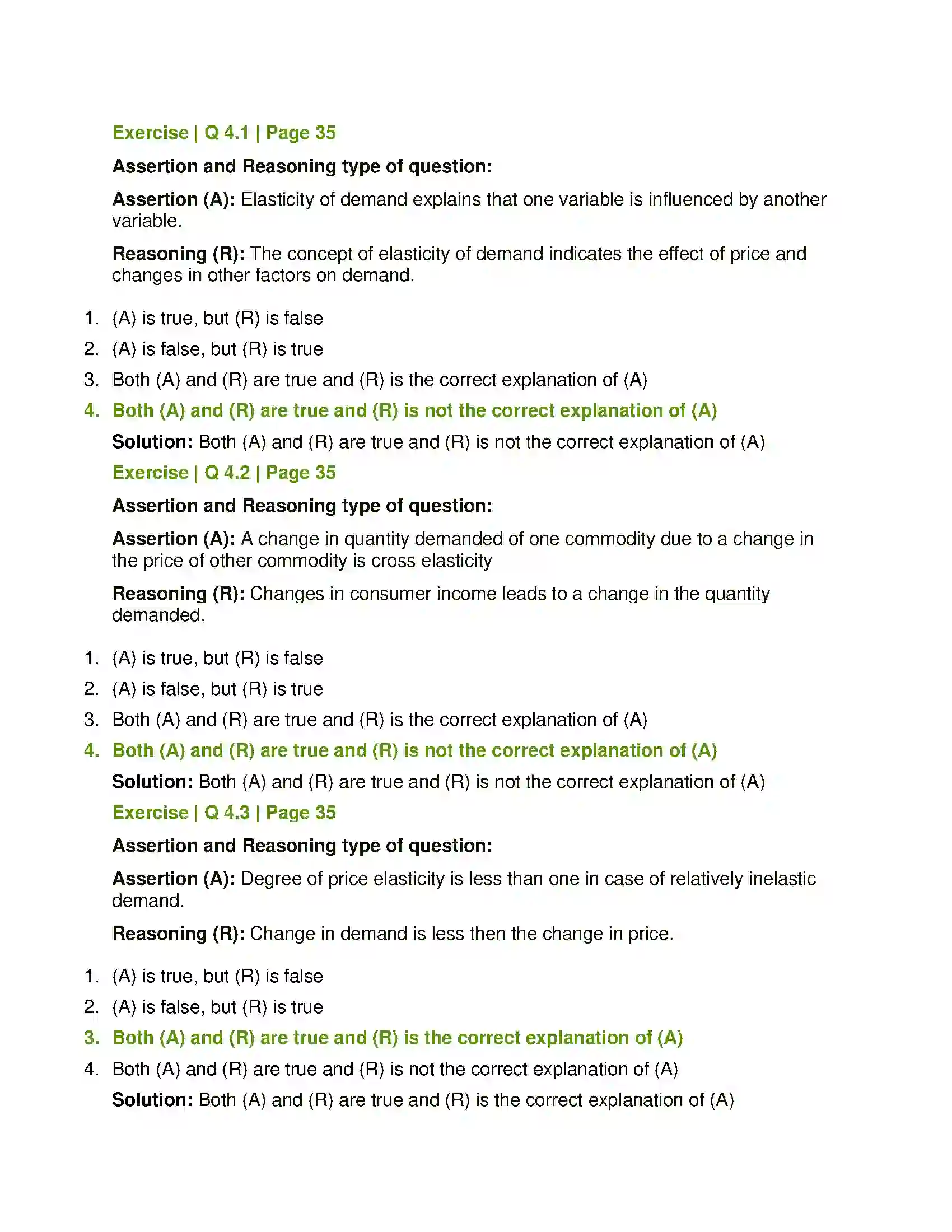 Maharashtra Board Class 12th Economics Elasticity of Demand Solution 4