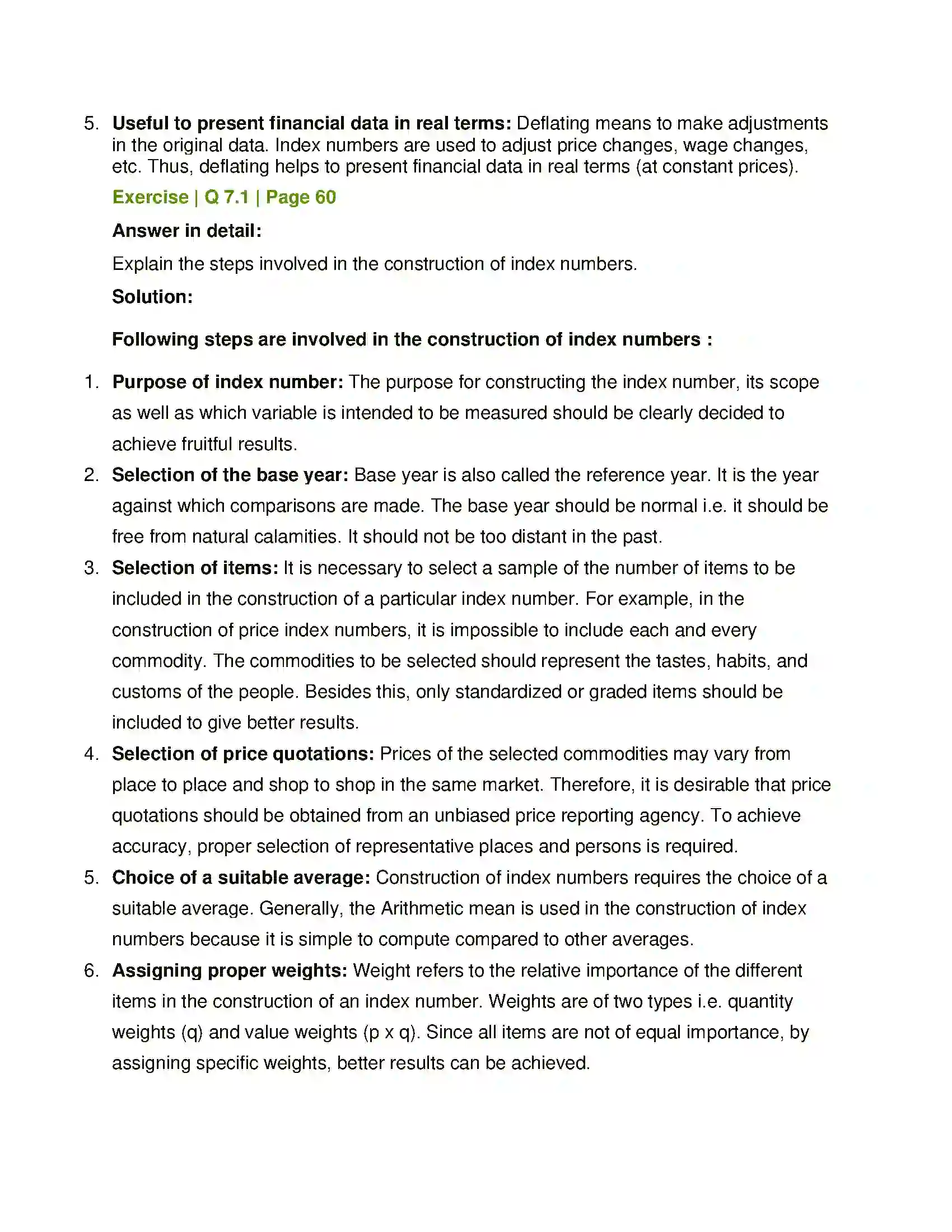 Maharashtra Board Class 12th Economics Index Numbers Solution 11