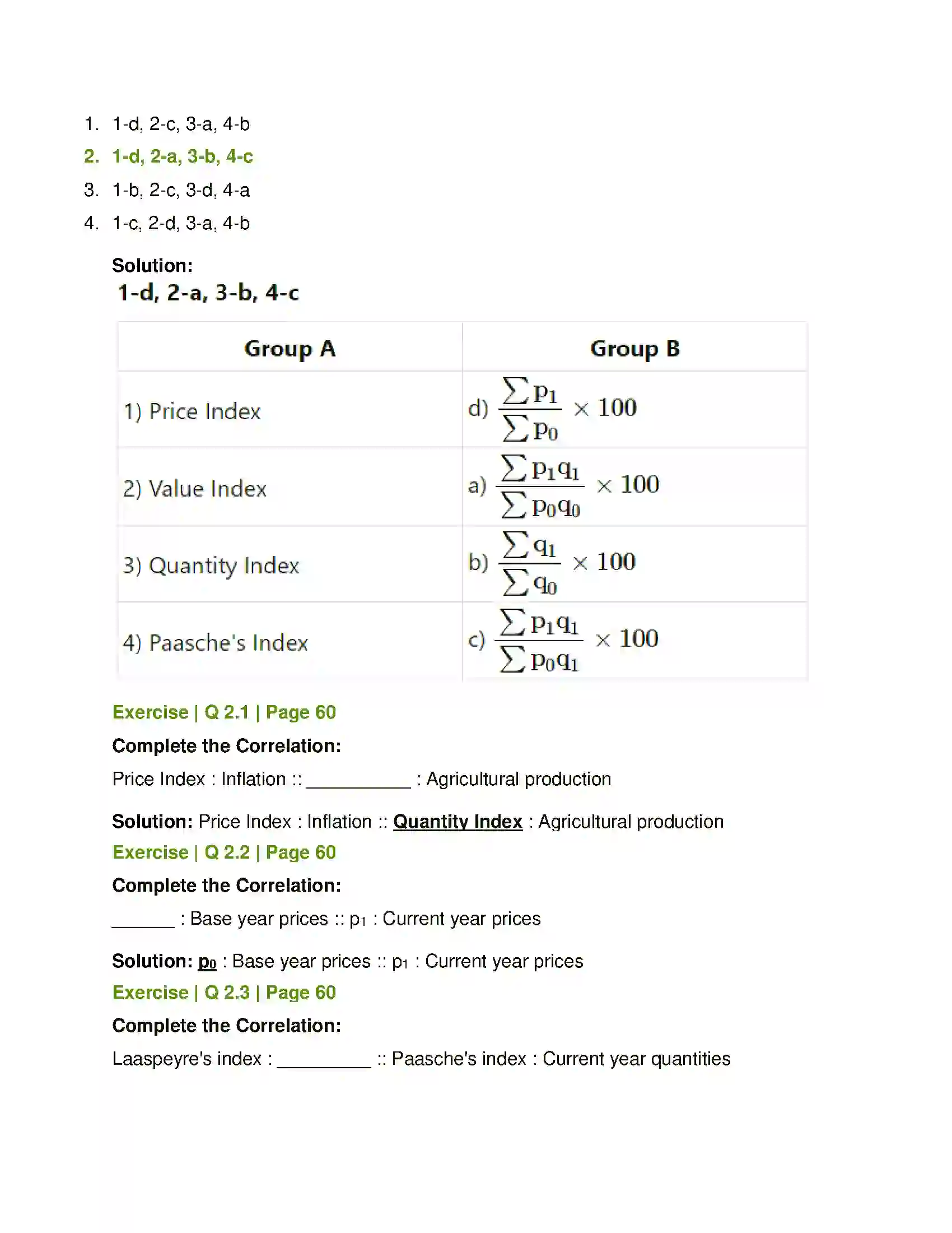 Maharashtra Board Class 12th Economics Index Numbers Solution 3