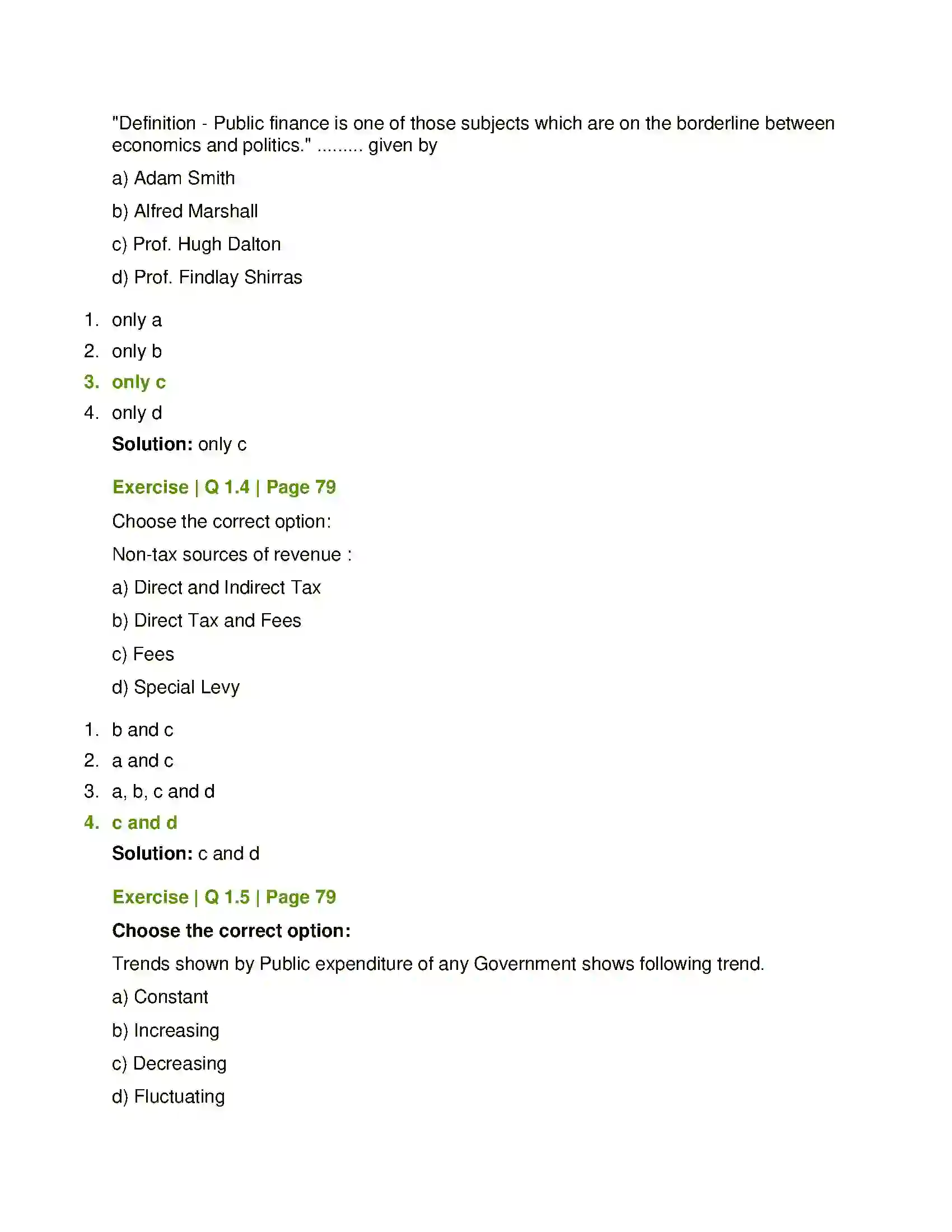 Maharashtra Board Class 12th Economics Public Finance in India Solution 2
