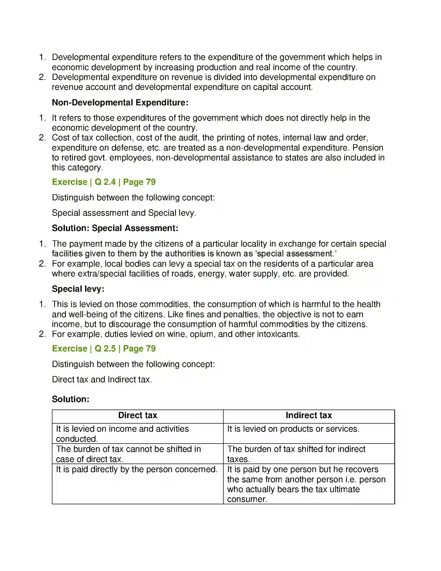 Maharashtra Board Class 12th Economics Public Finance in India Solution 5