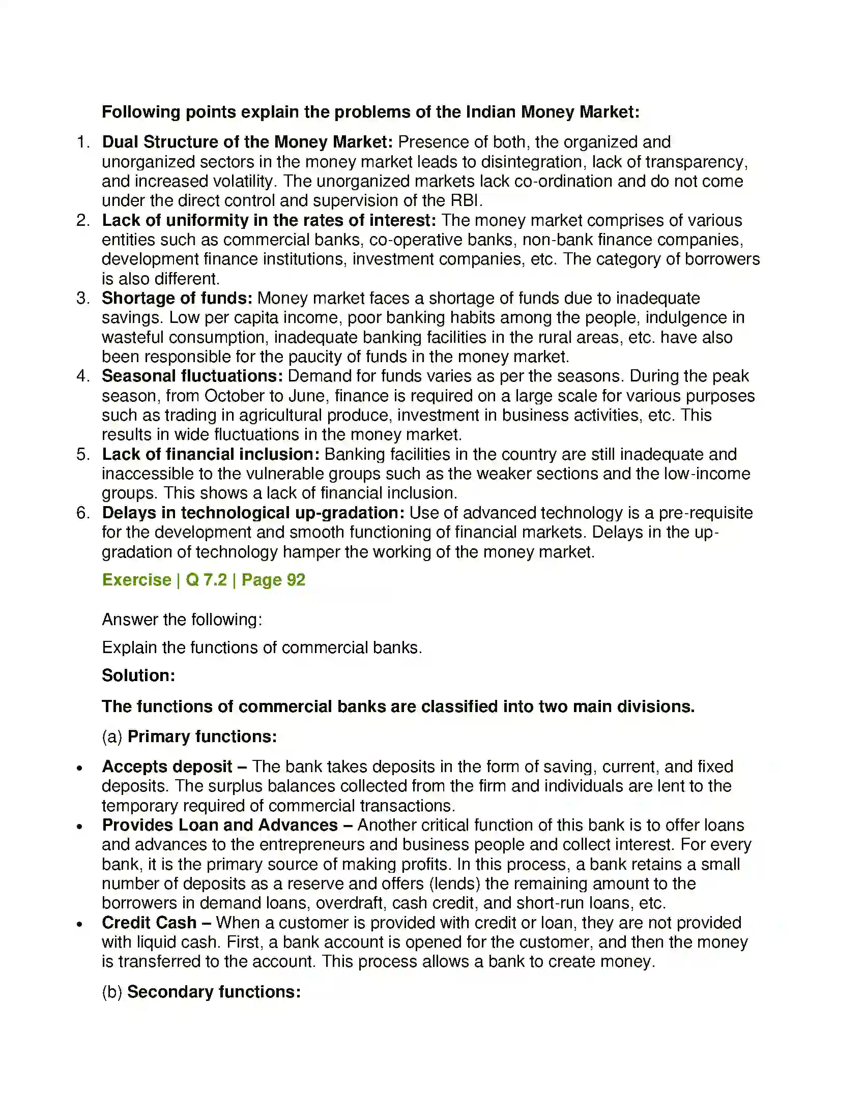 Maharashtra Board Class 12th Economics Money Market and Capital Market in India Solution 7