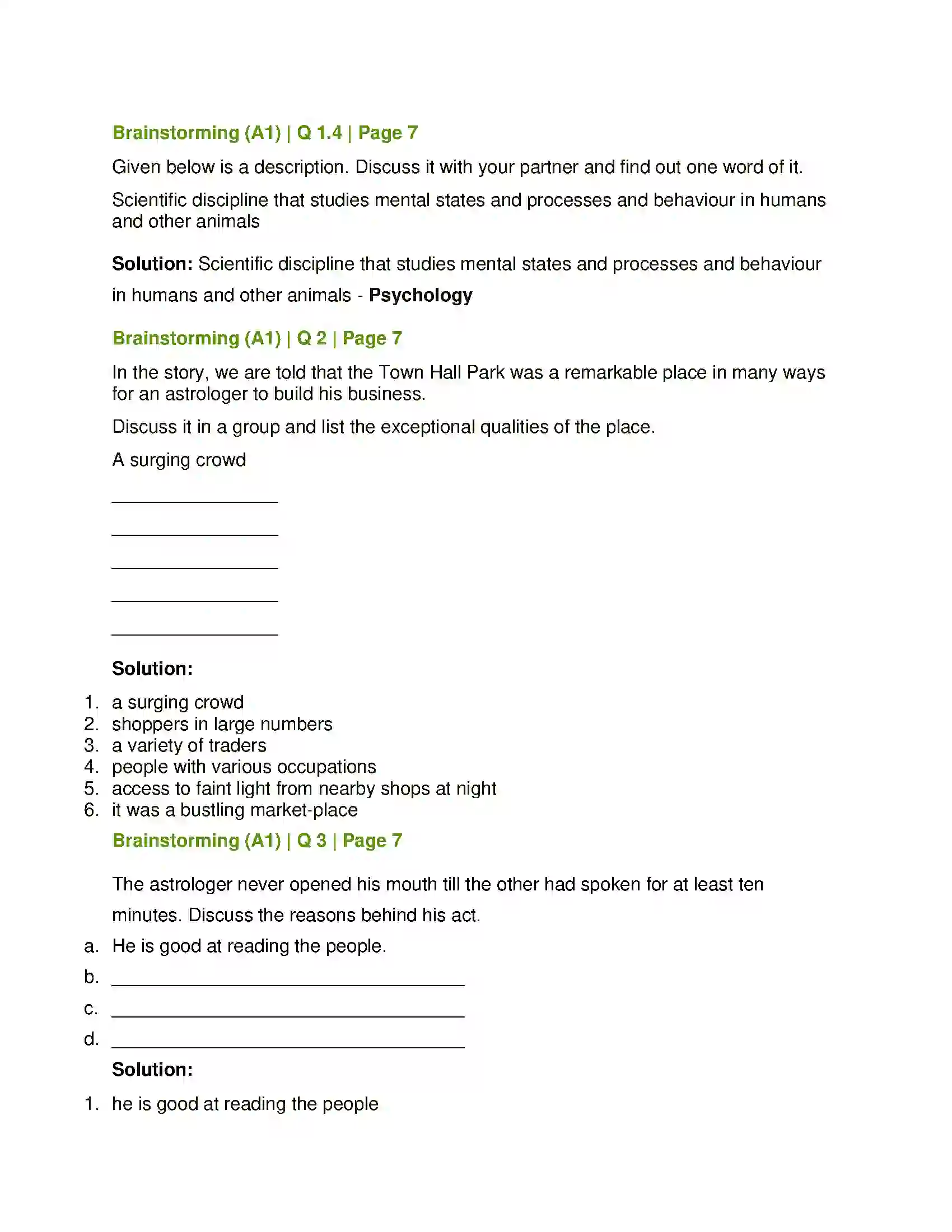 Maharashtra Board Class 12th English An Astrologer’s Day Solution 4