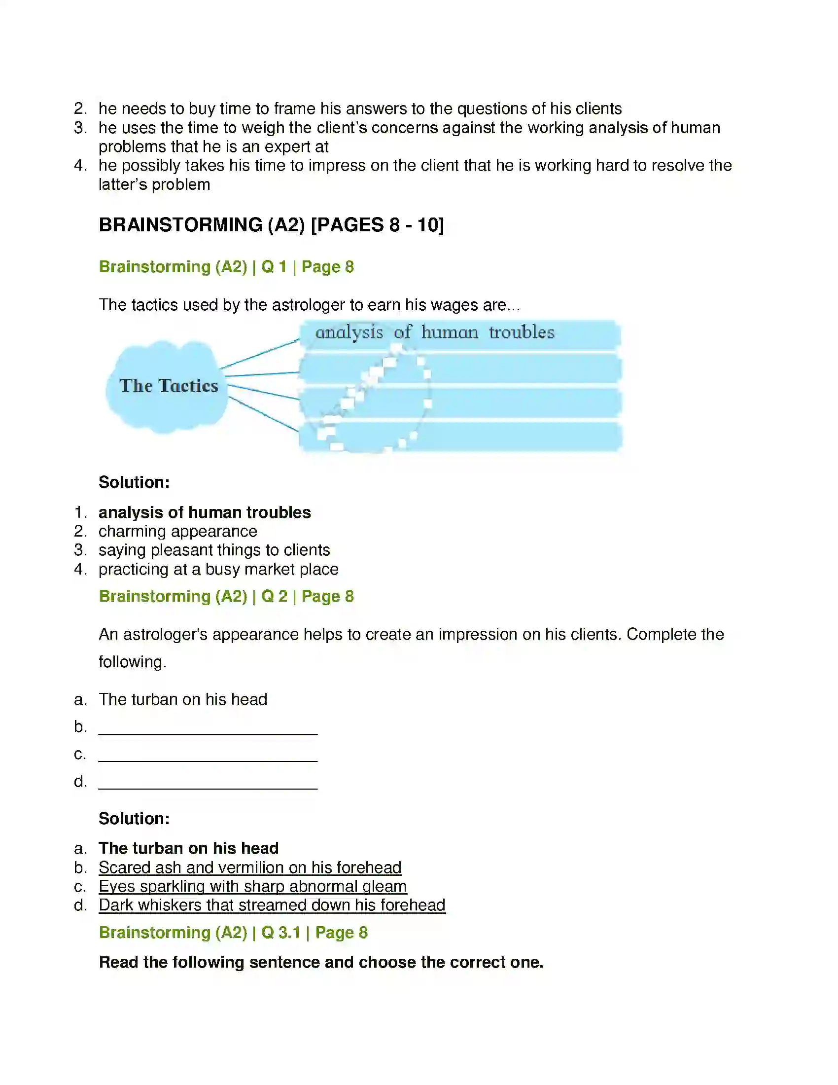 Maharashtra Board Class 12th English An Astrologer’s Day Solution 5