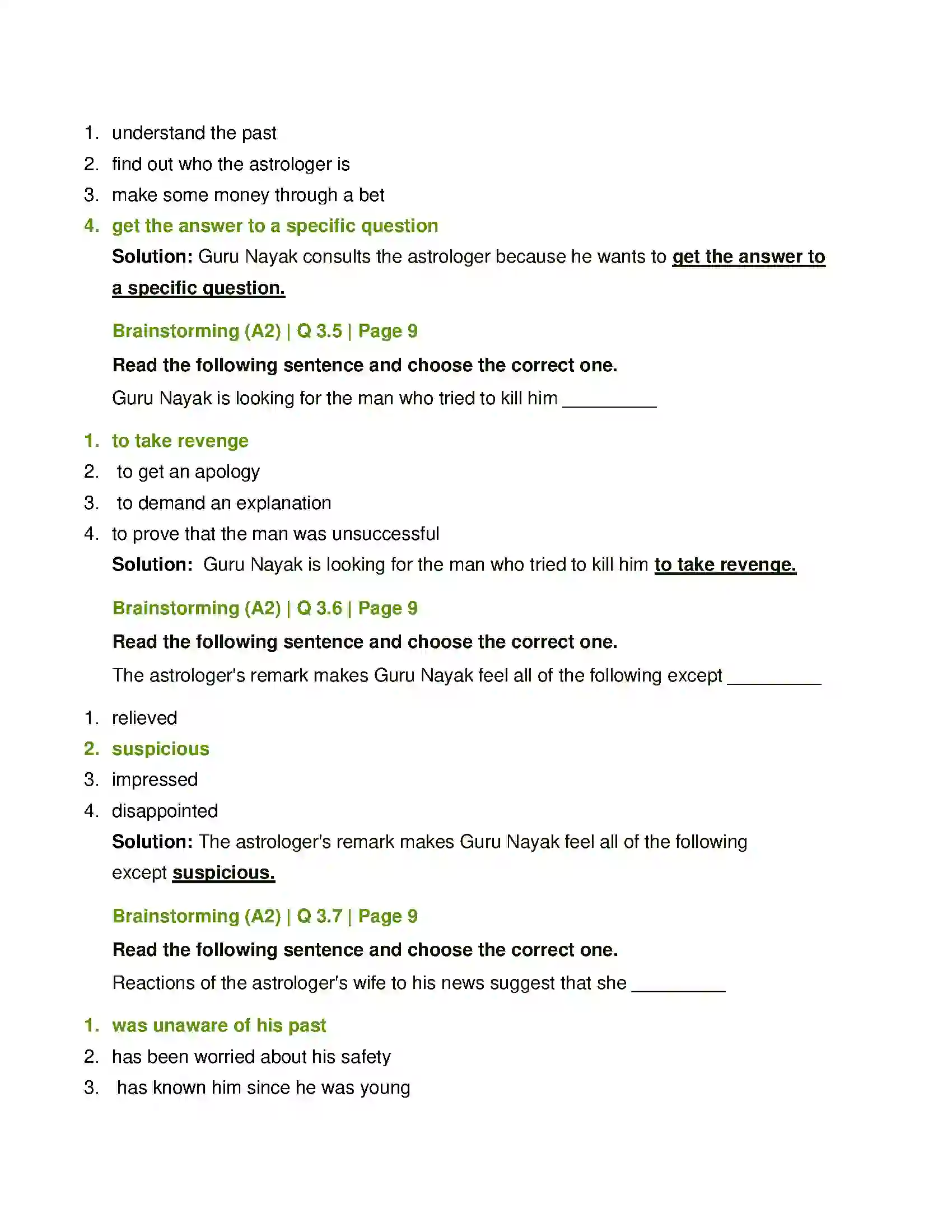 Maharashtra Board Class 12th English An Astrologer’s Day Solution 7
