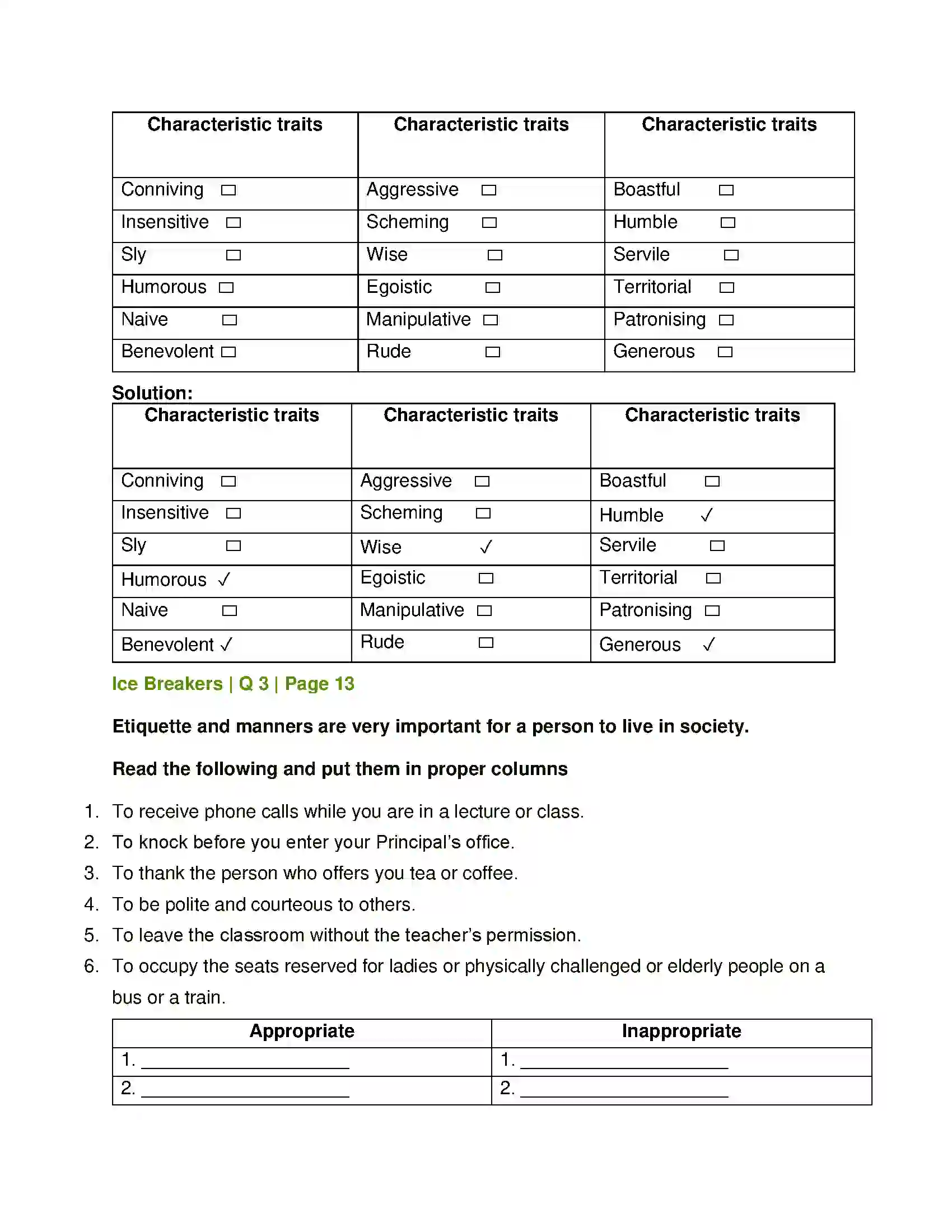 Maharashtra Board Class 12th English On Saying “Please” Solution 2