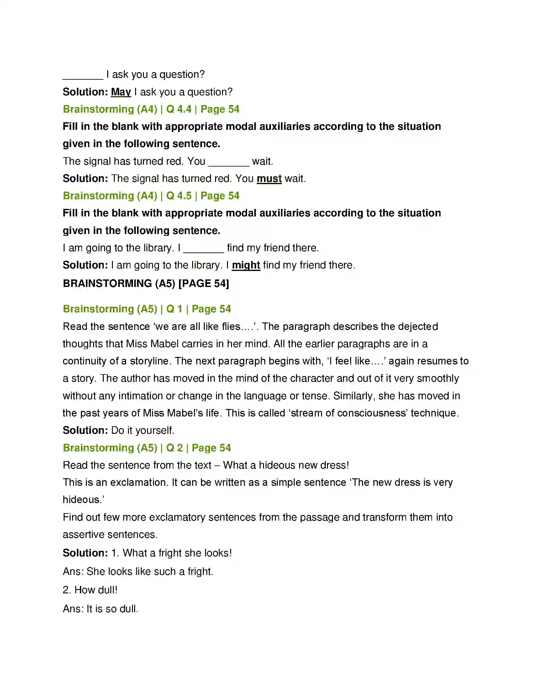 Maharashtra Board Class 12th English The New Dress Solution 11