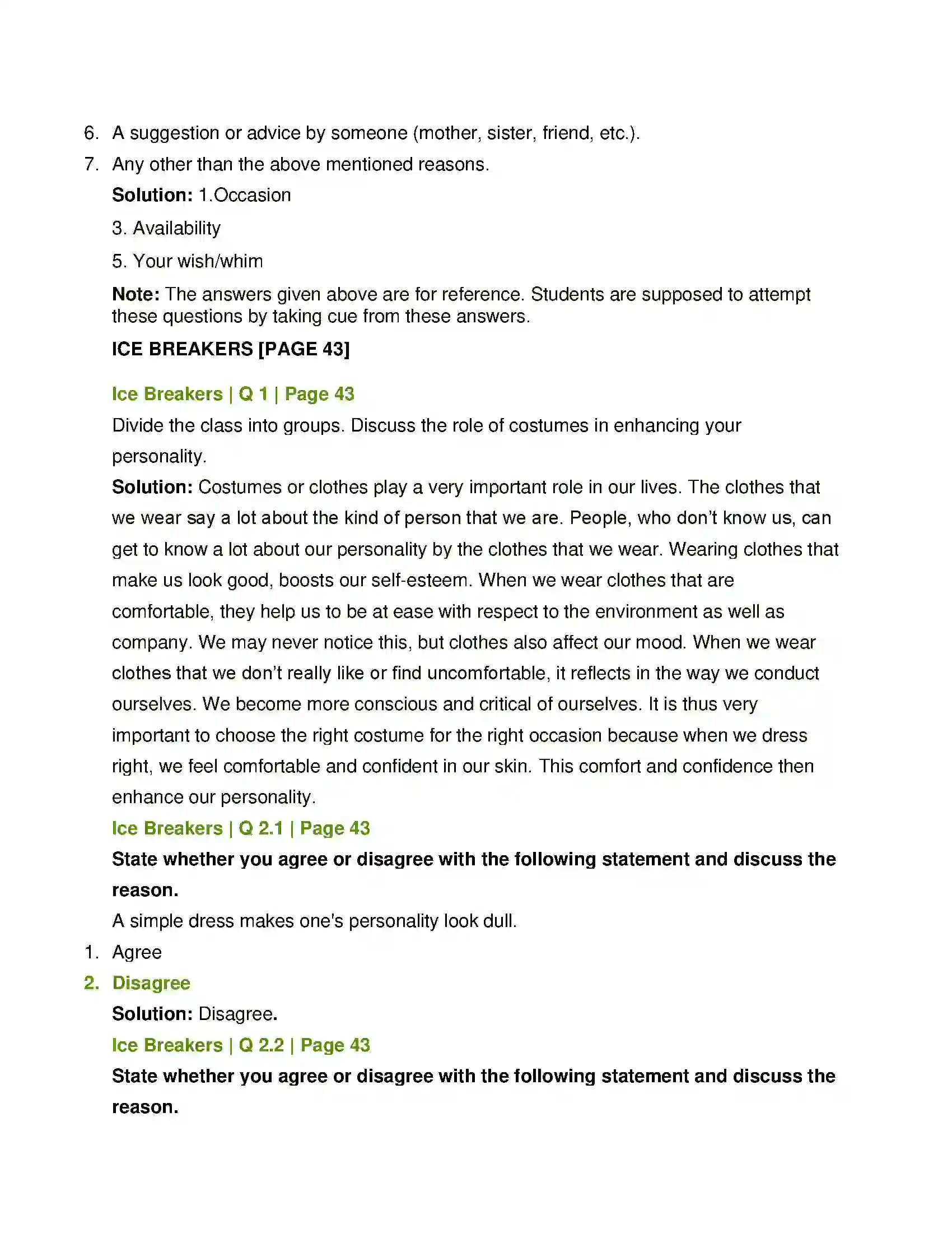 Maharashtra Board Class 12th English The New Dress Solution 2