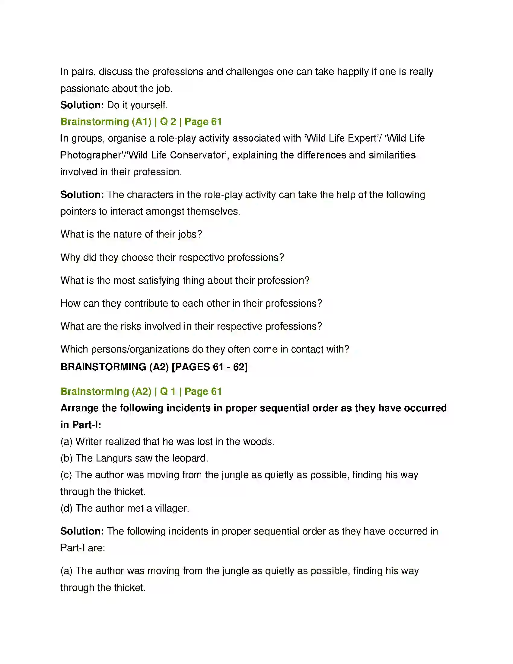 Maharashtra Board Class 12th English Into the Wild Solution 4