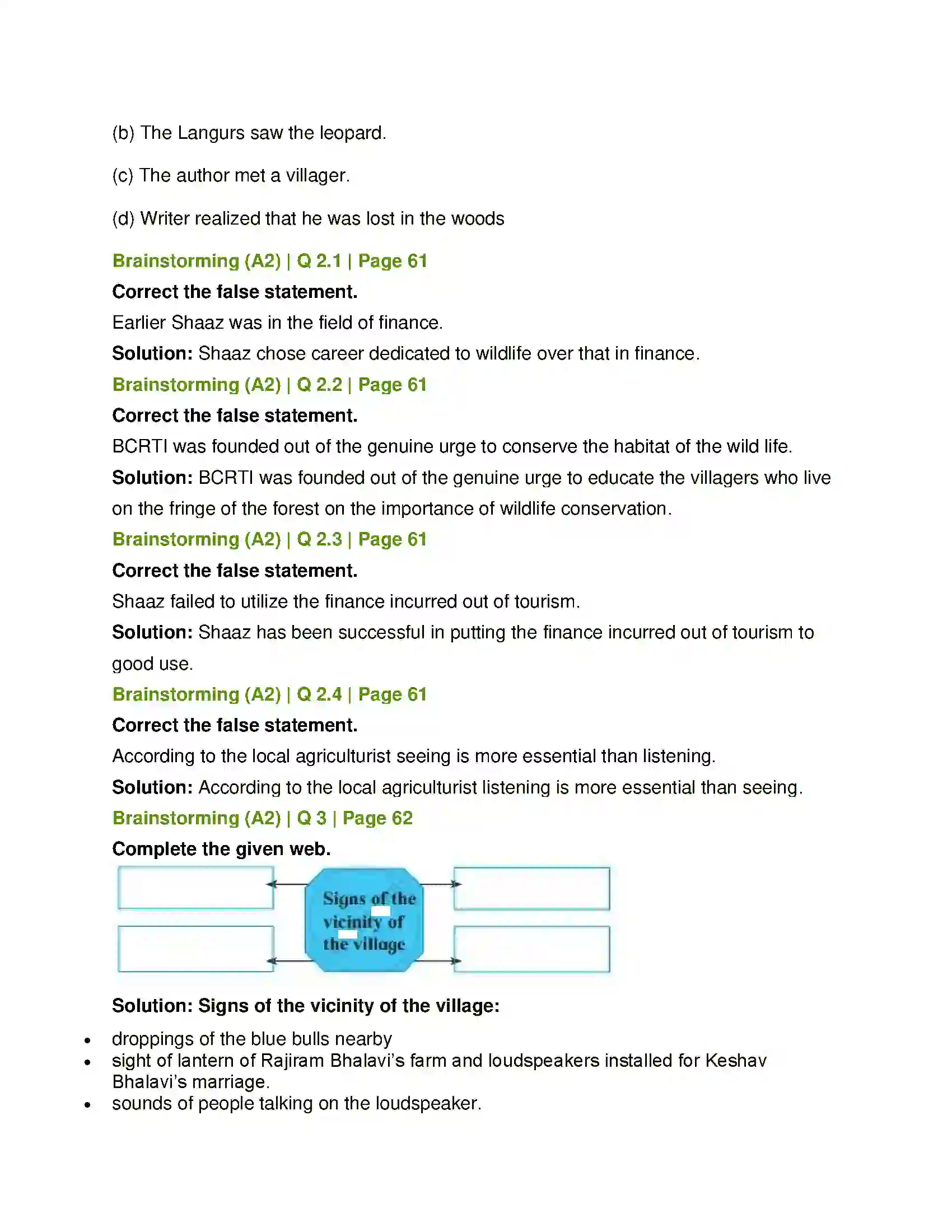Maharashtra Board Class 12th English Into the Wild Solution 5