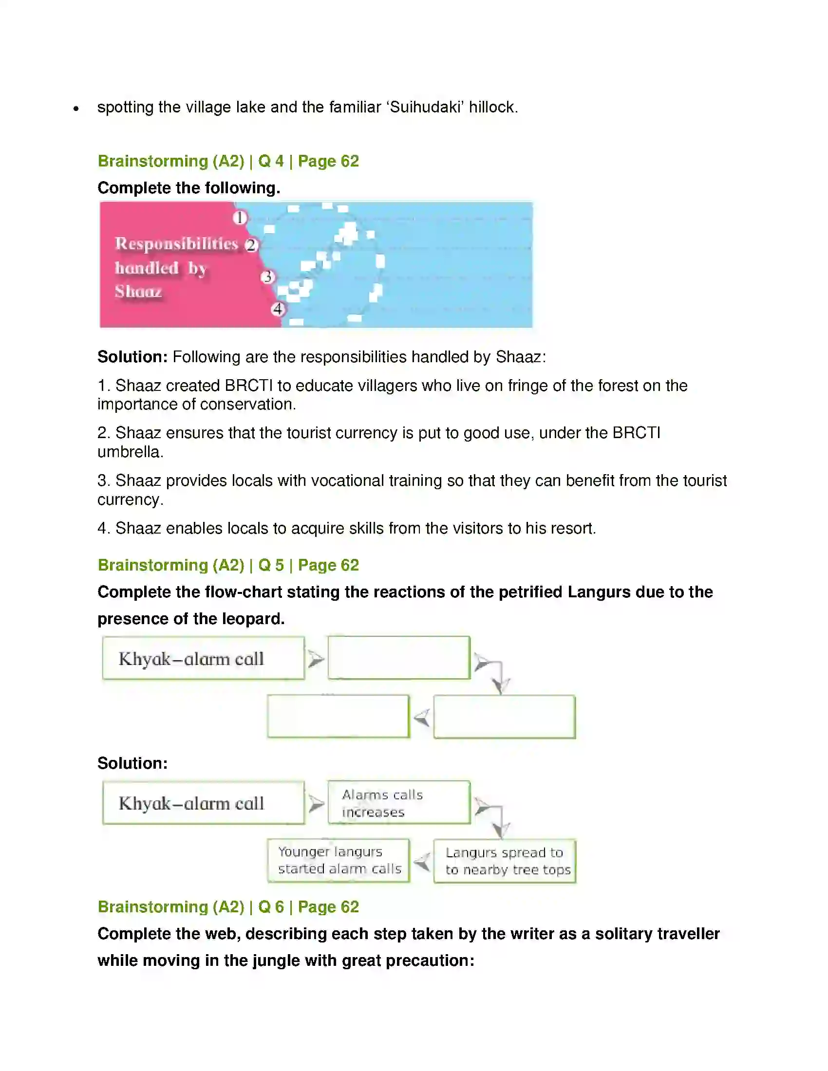 Maharashtra Board Class 12th English Into the Wild Solution 6