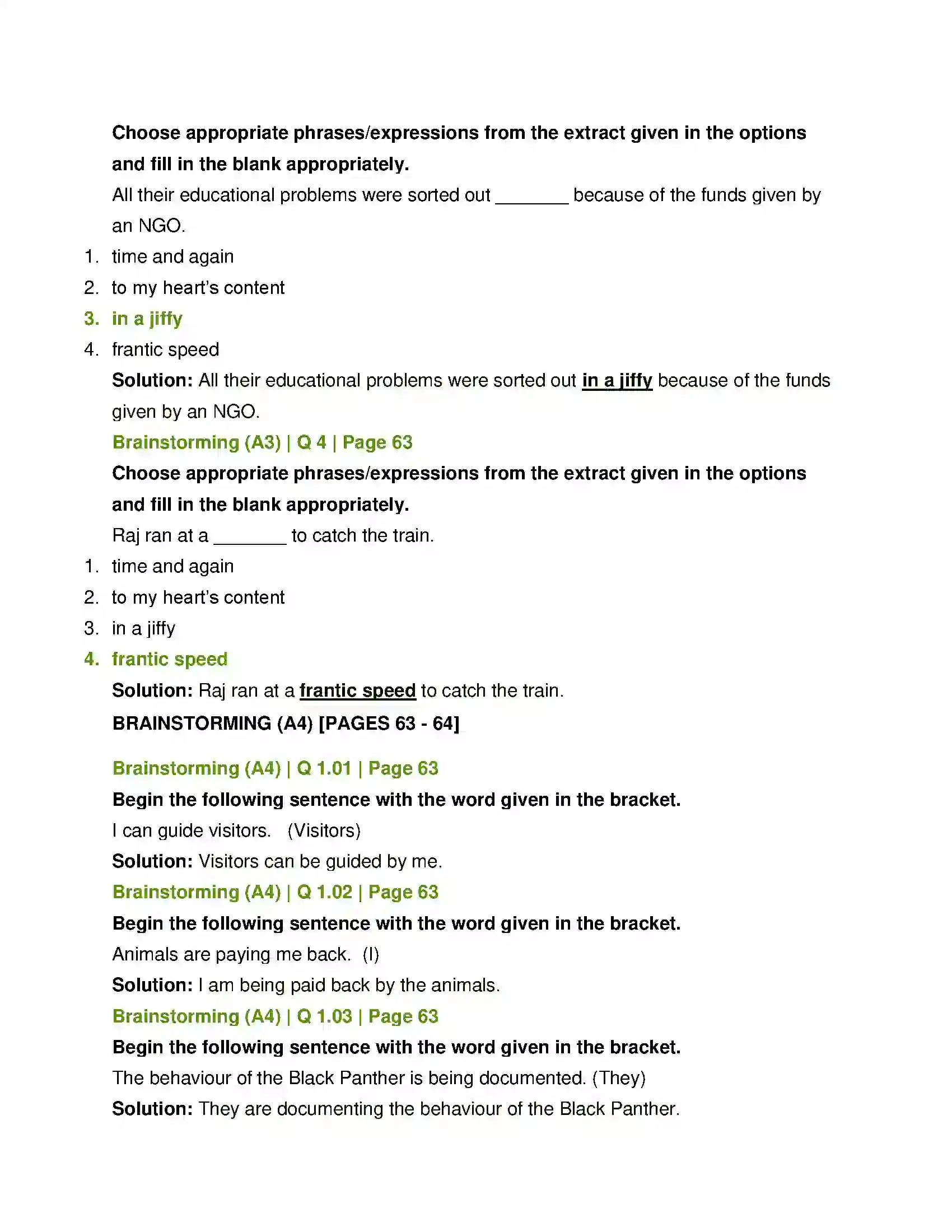 Maharashtra Board Class 12th English Into the Wild Solution 9