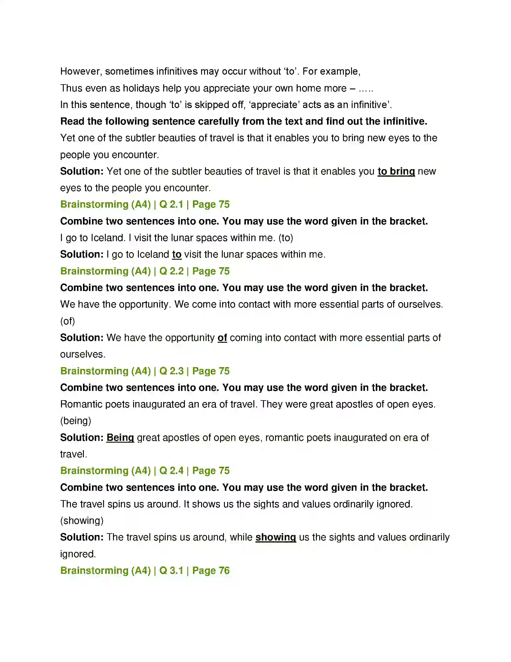 Maharashtra Board Class 12th English Why we Travel Solution 9
