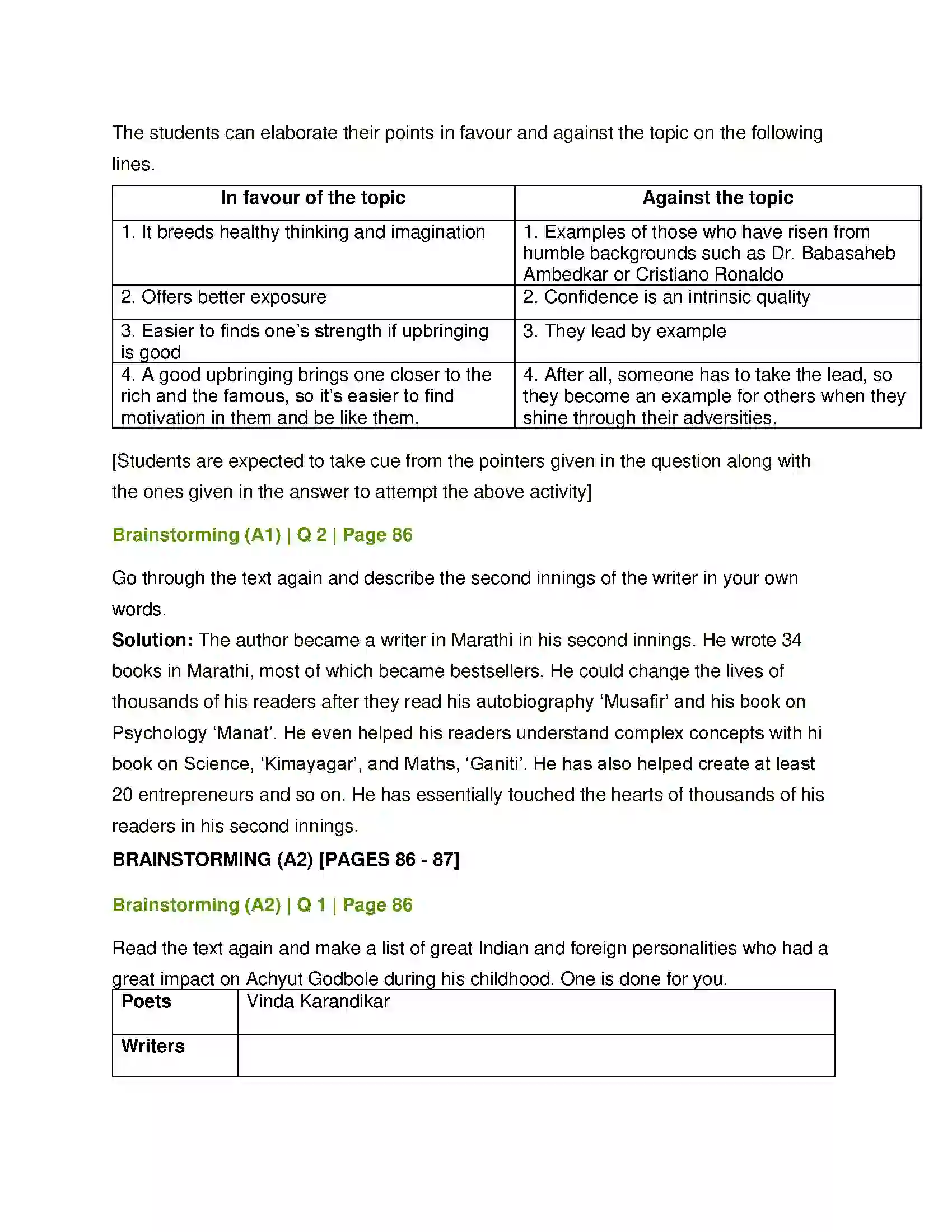 Maharashtra Board Class 12th English Voyaging Towards Excellence Solution 3