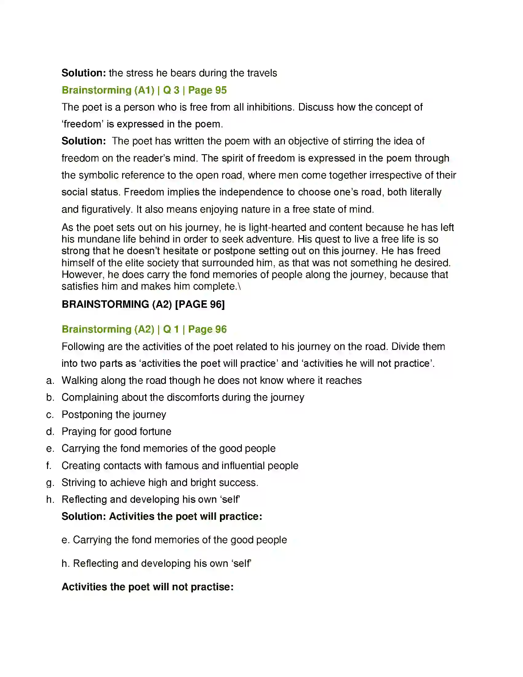 Maharashtra Board Class 12th English Song of the Open Road Solution 3