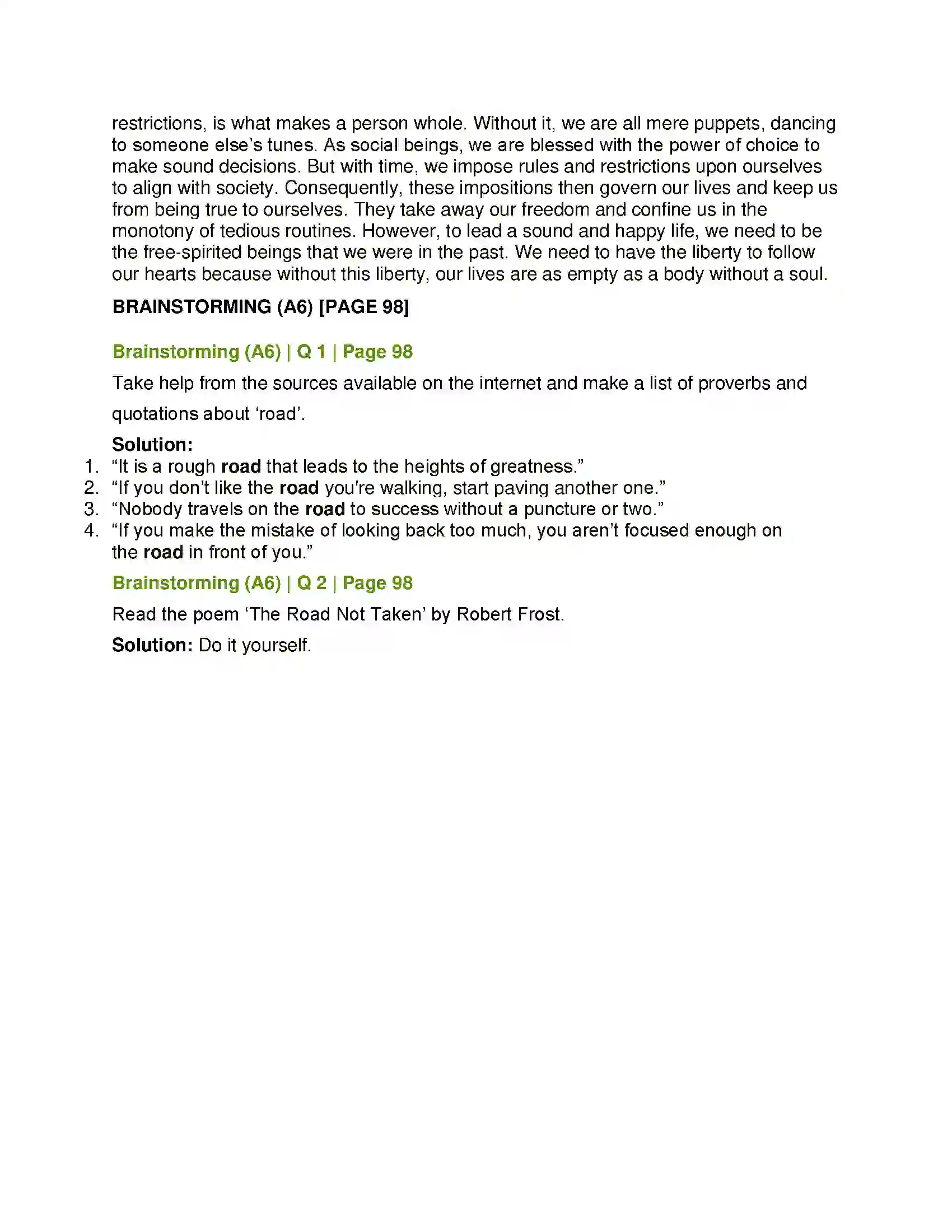 Maharashtra Board Class 12th English Song of the Open Road Solution 9