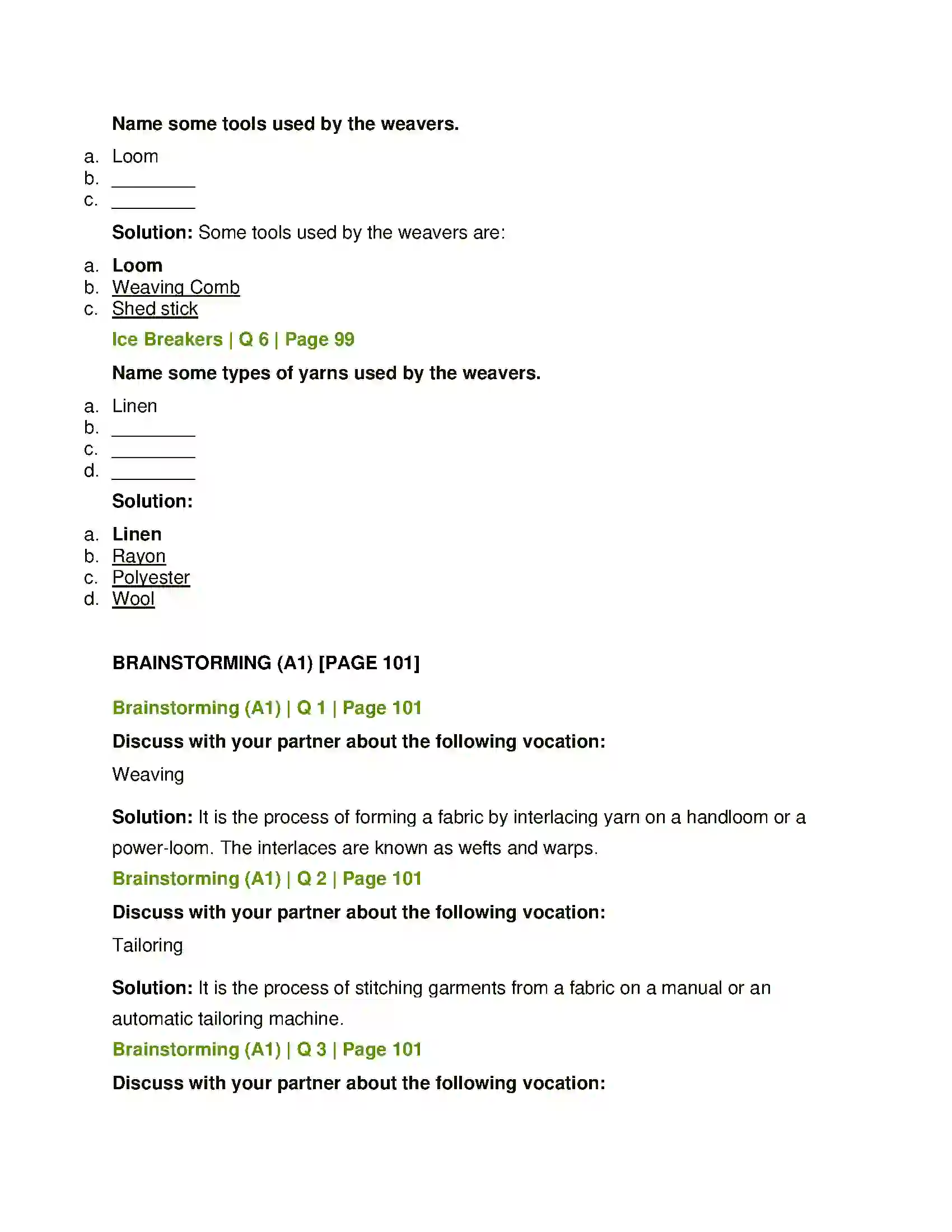 Maharashtra Board Class 12th English Indian Weavers Solution 3