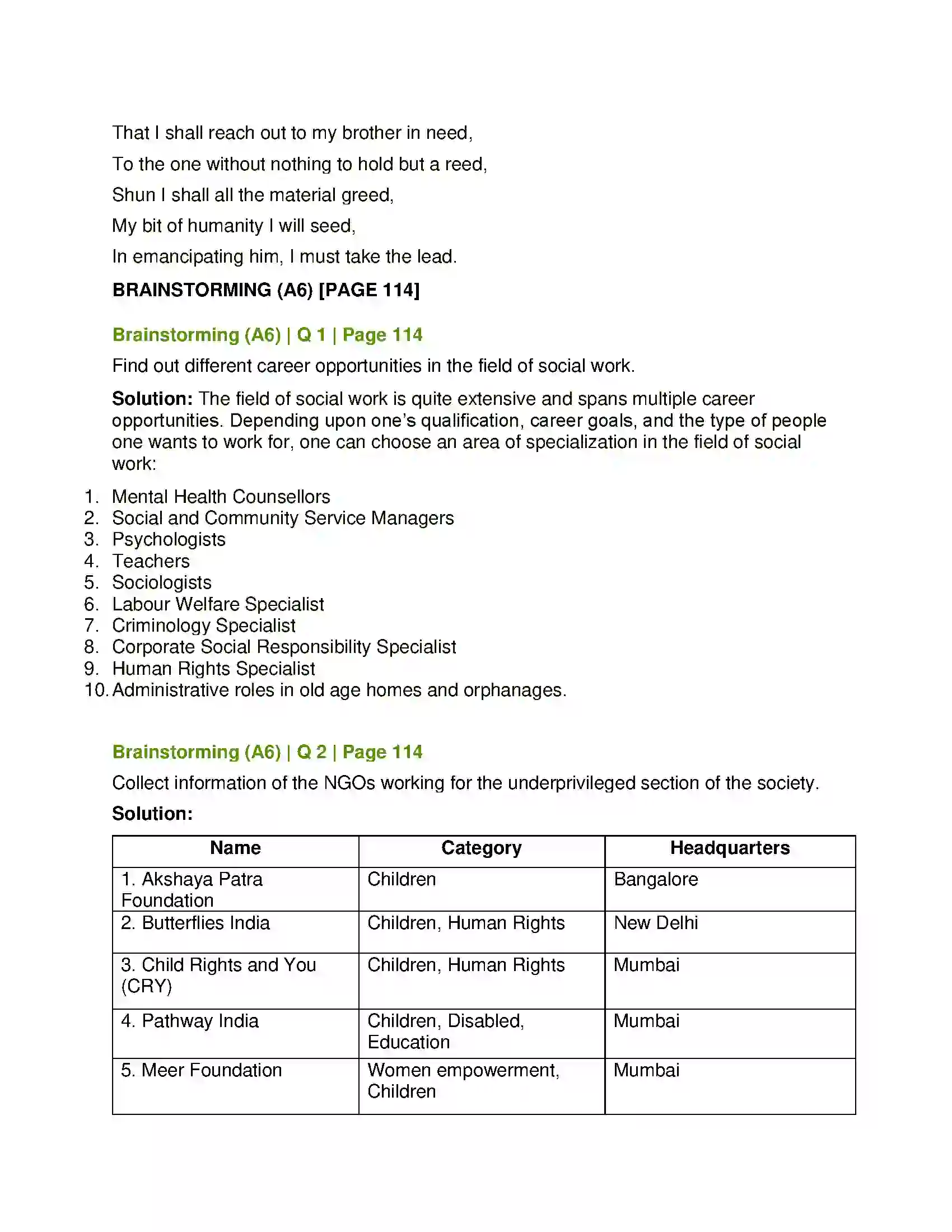 Maharashtra Board Class 12th English Have you Earned your Tomorrow Solution 10