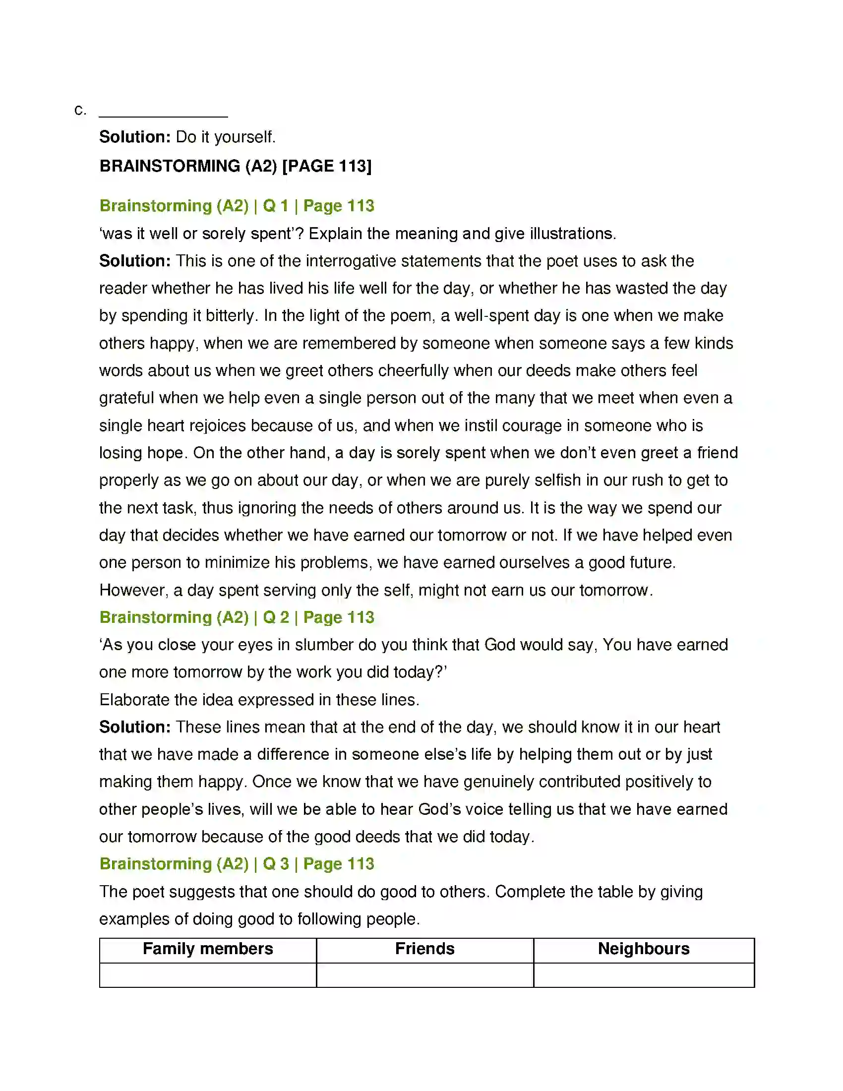 Maharashtra Board Class 12th English Have you Earned your Tomorrow Solution 3