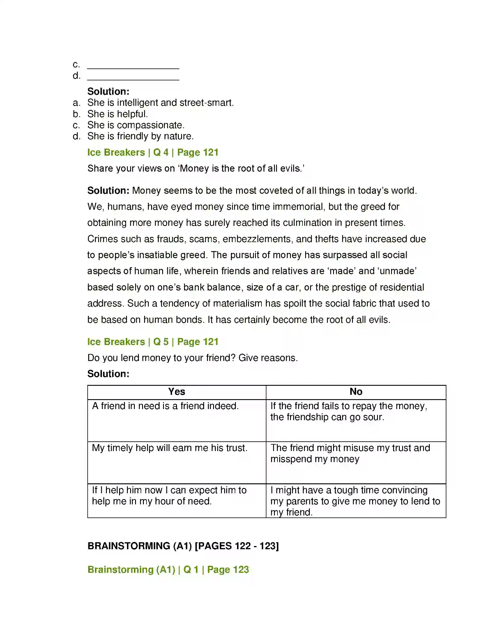 Maharashtra Board Class 12th English Money Solution 2