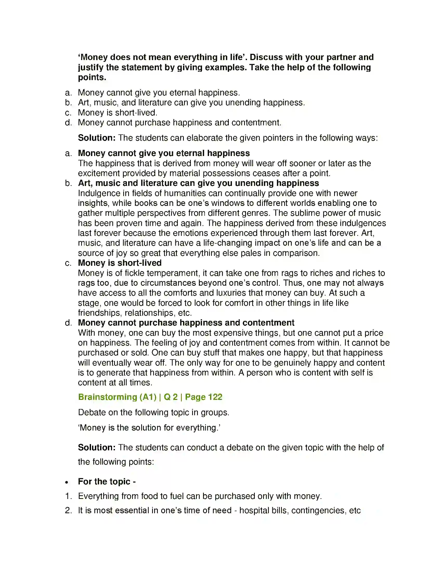 Maharashtra Board Class 12th English Money Solution 3