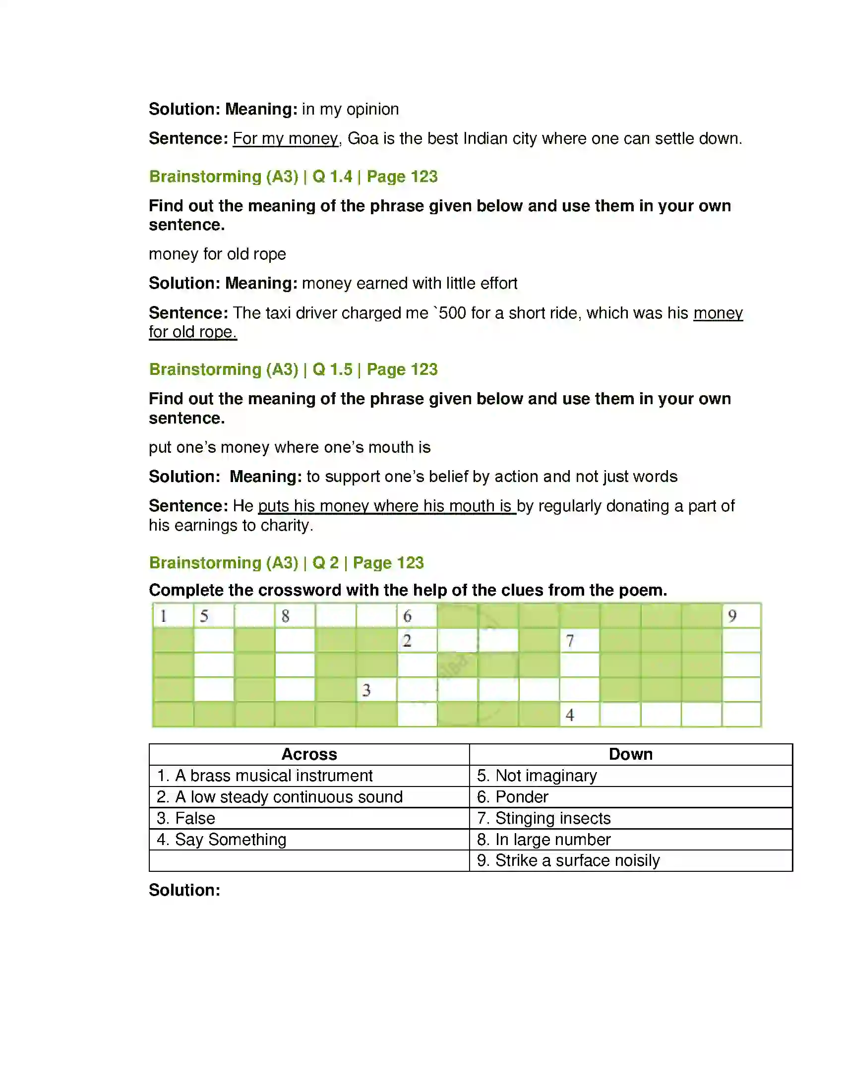 Maharashtra Board Class 12th English Money Solution 7