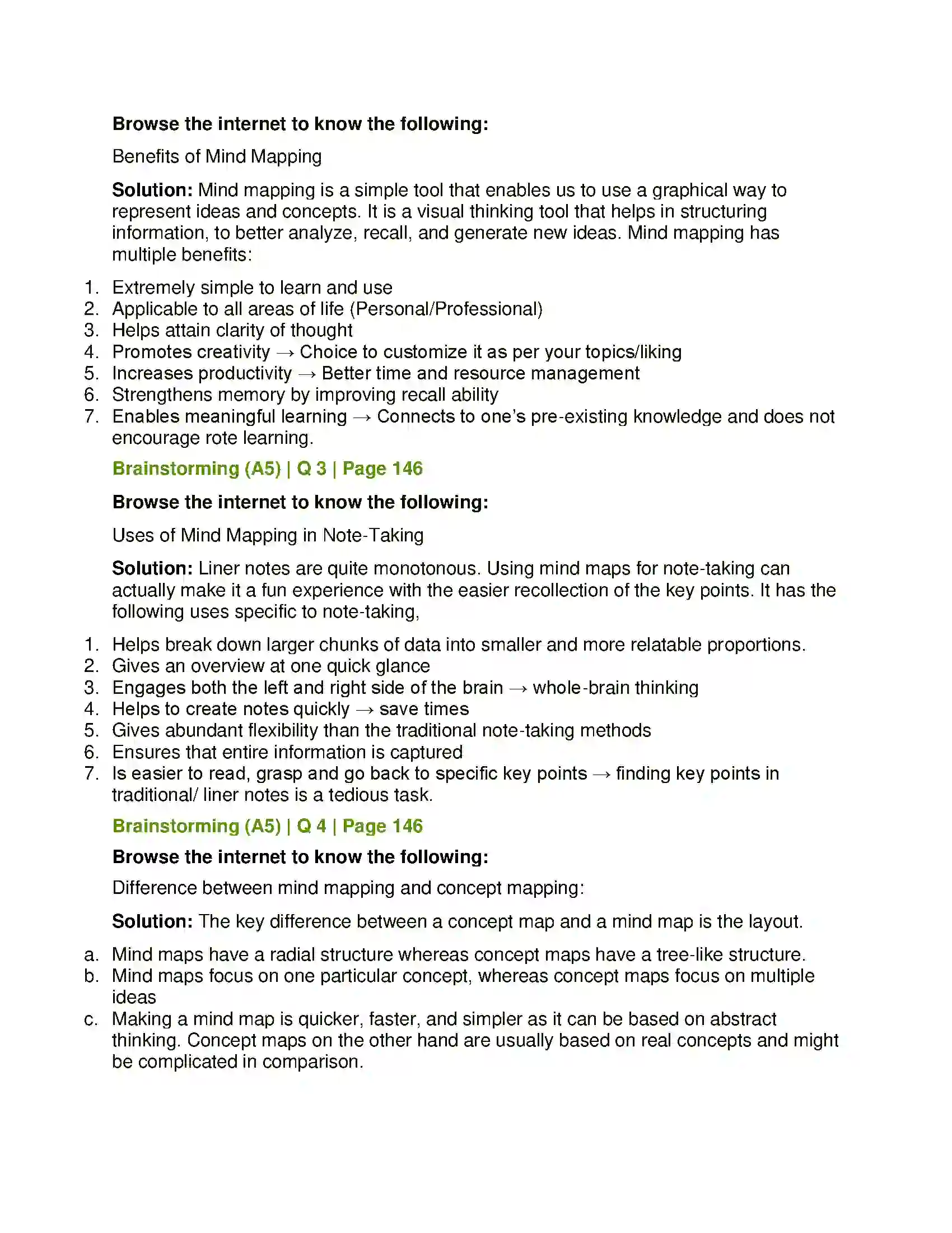 Maharashtra Board Class 12th English Do Schools Really Kill Creativity (Mind-Mapping) Solution 9