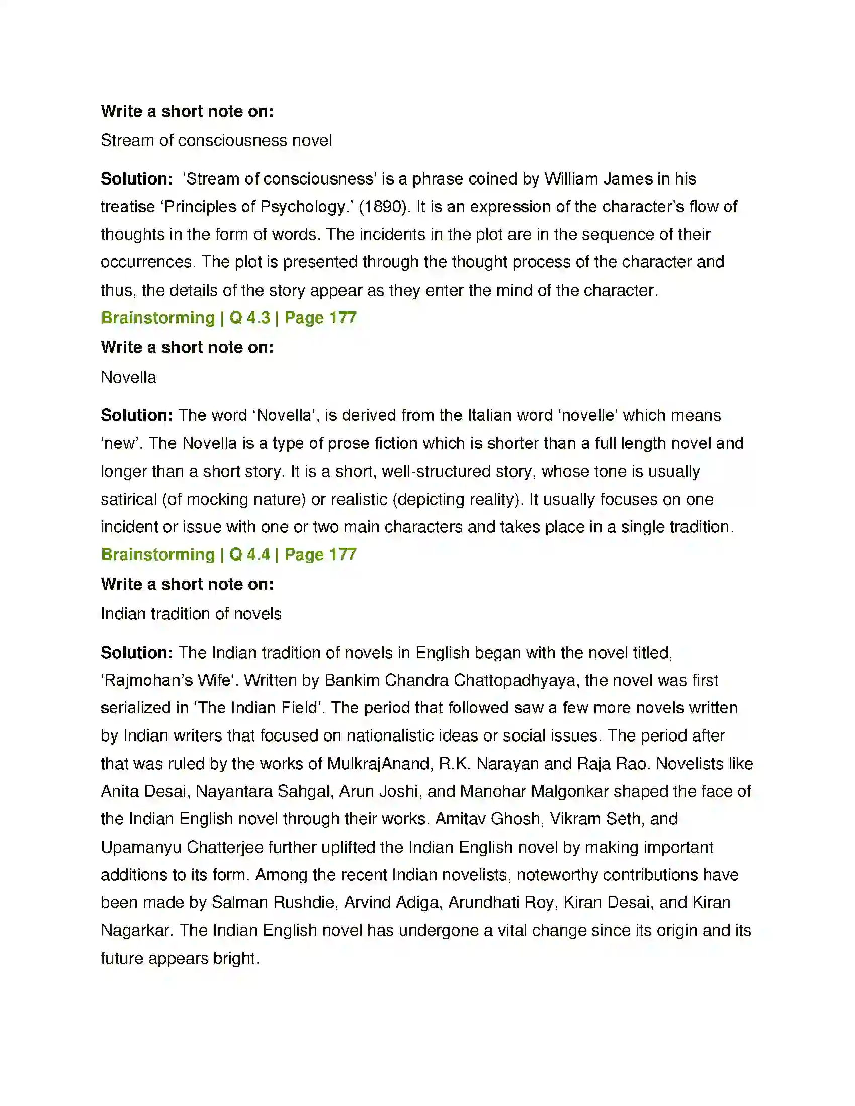 Maharashtra Board Class 12th English History of Novel Solution 3