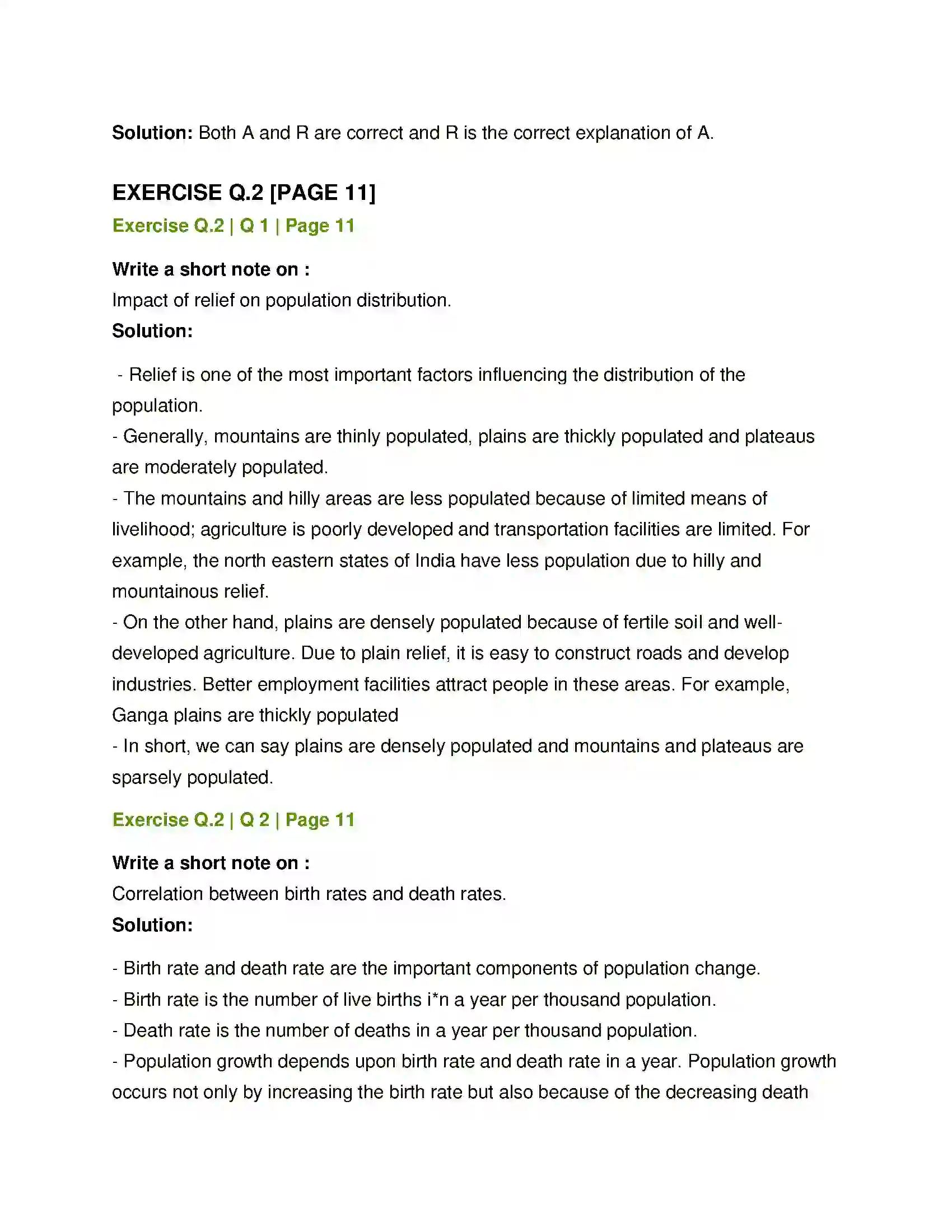 Maharashtra Board Class 12th Geography Population Part - 1 Solution 2