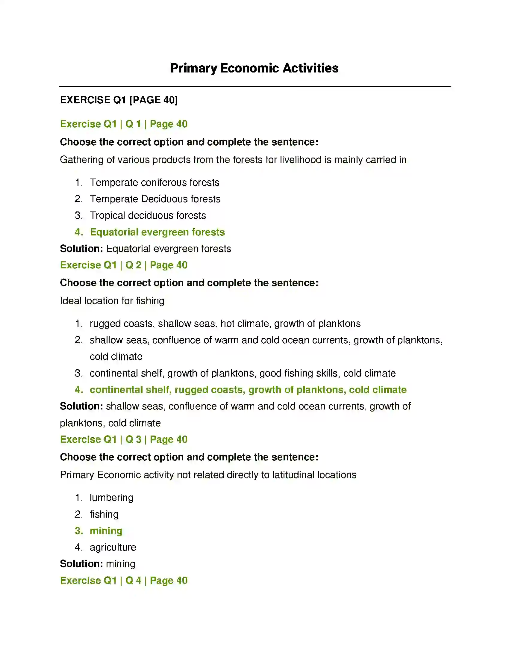 Maharashtra Board Class 12th Geography Primary Economic Activities Solution 1