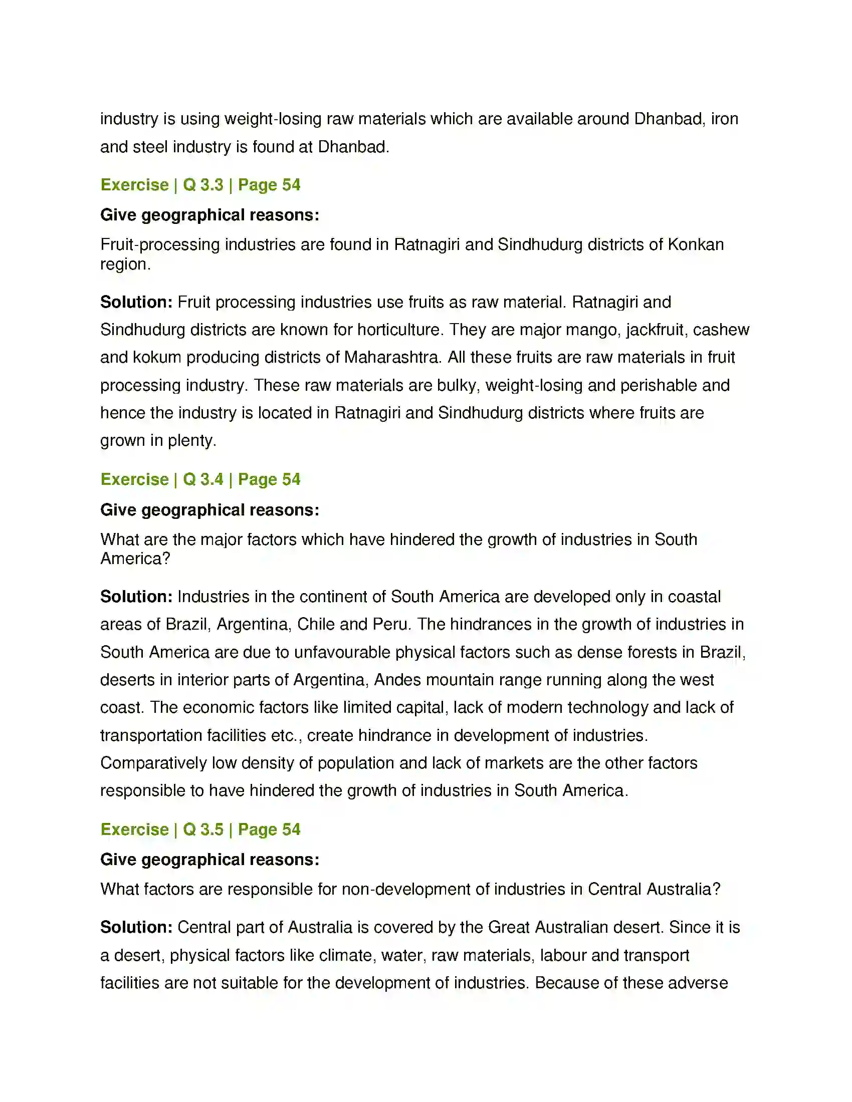 Maharashtra Board Class 12th Geography Secondary Economic Activities Solution 3