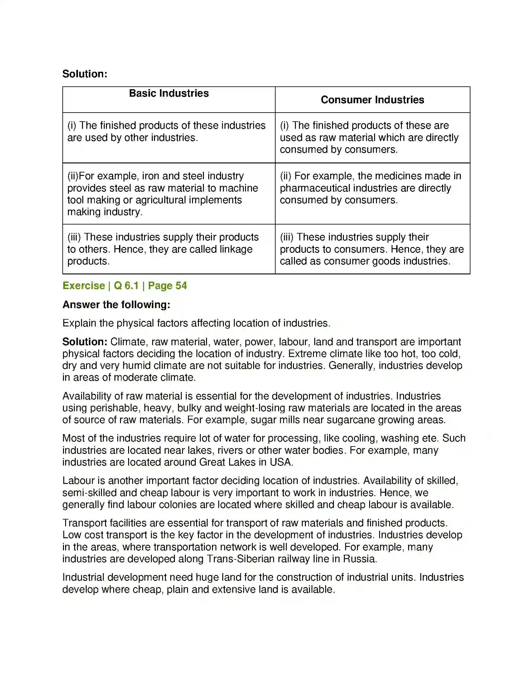 Maharashtra Board Class 12th Geography Secondary Economic Activities Solution 7