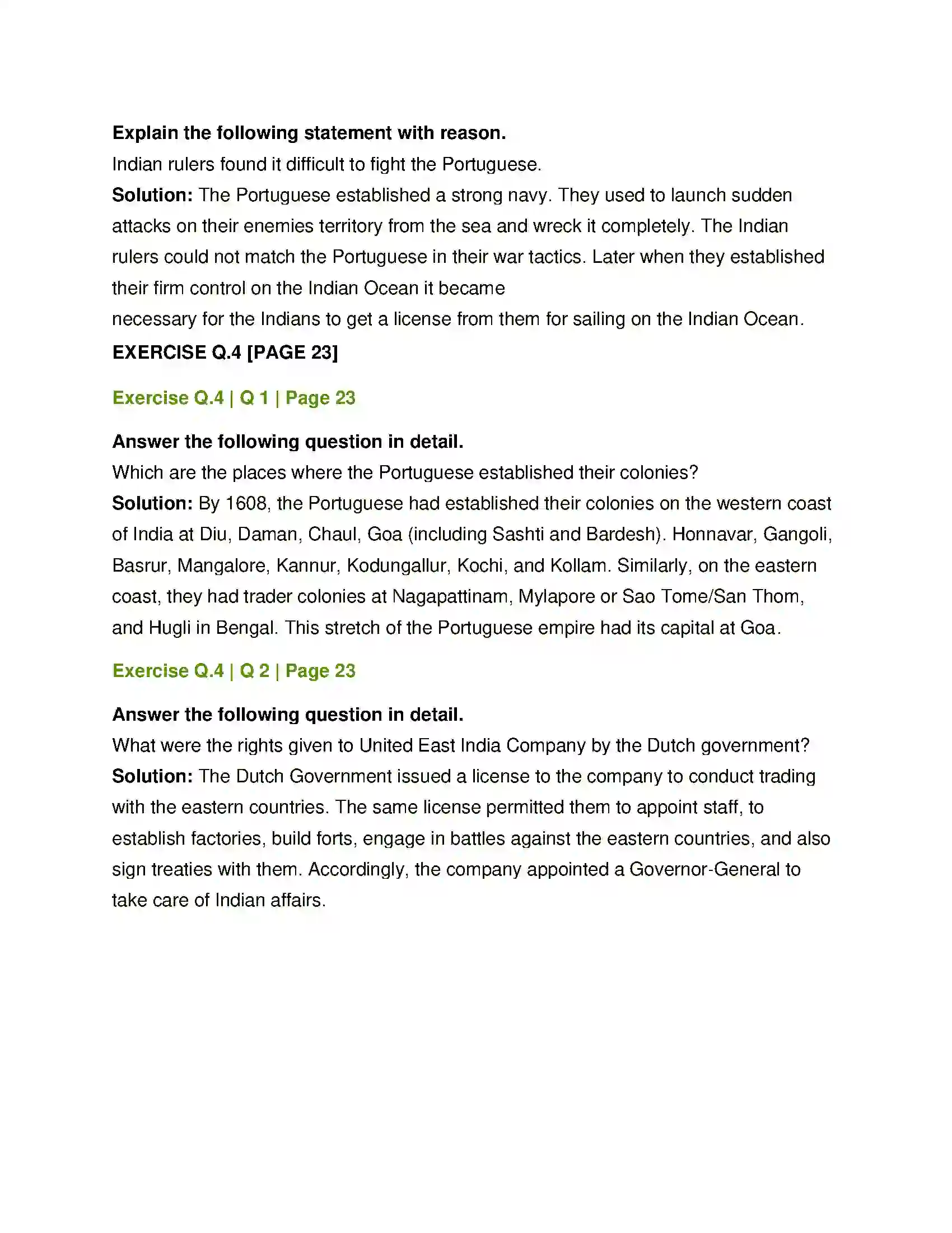 Maharashtra Board Class 12th History India and European Colonialism Solution 3