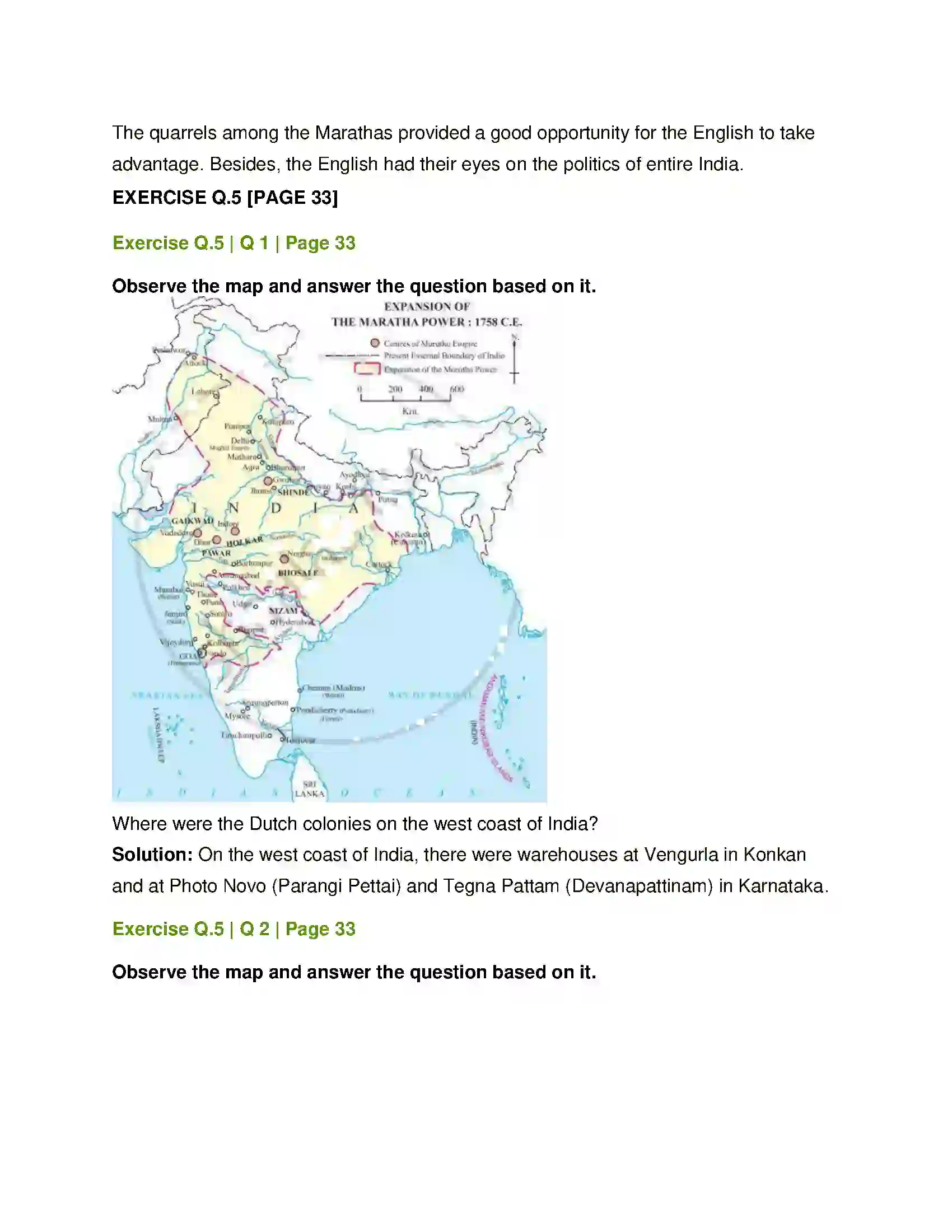Maharashtra Board Class 12th History Colonialism and the Marathas Solution 6