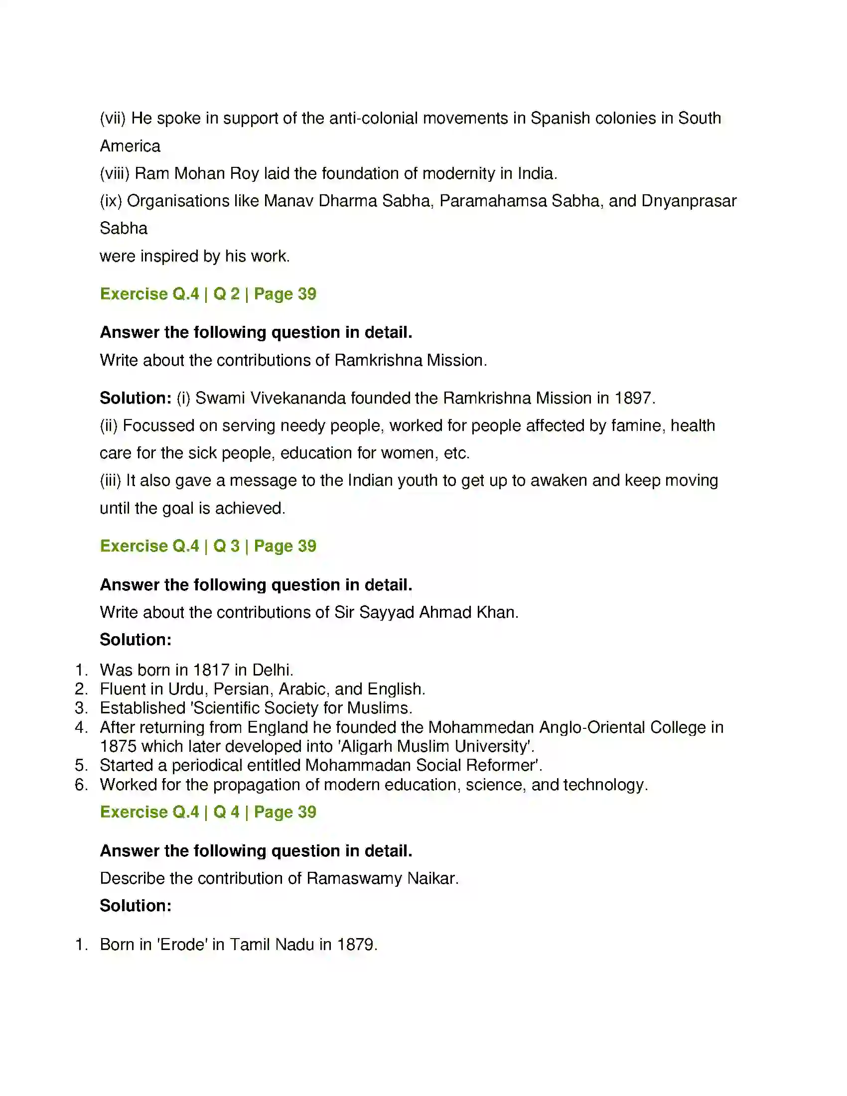 Maharashtra Board Class 12th History India Social and Religious Reforms Solution 4
