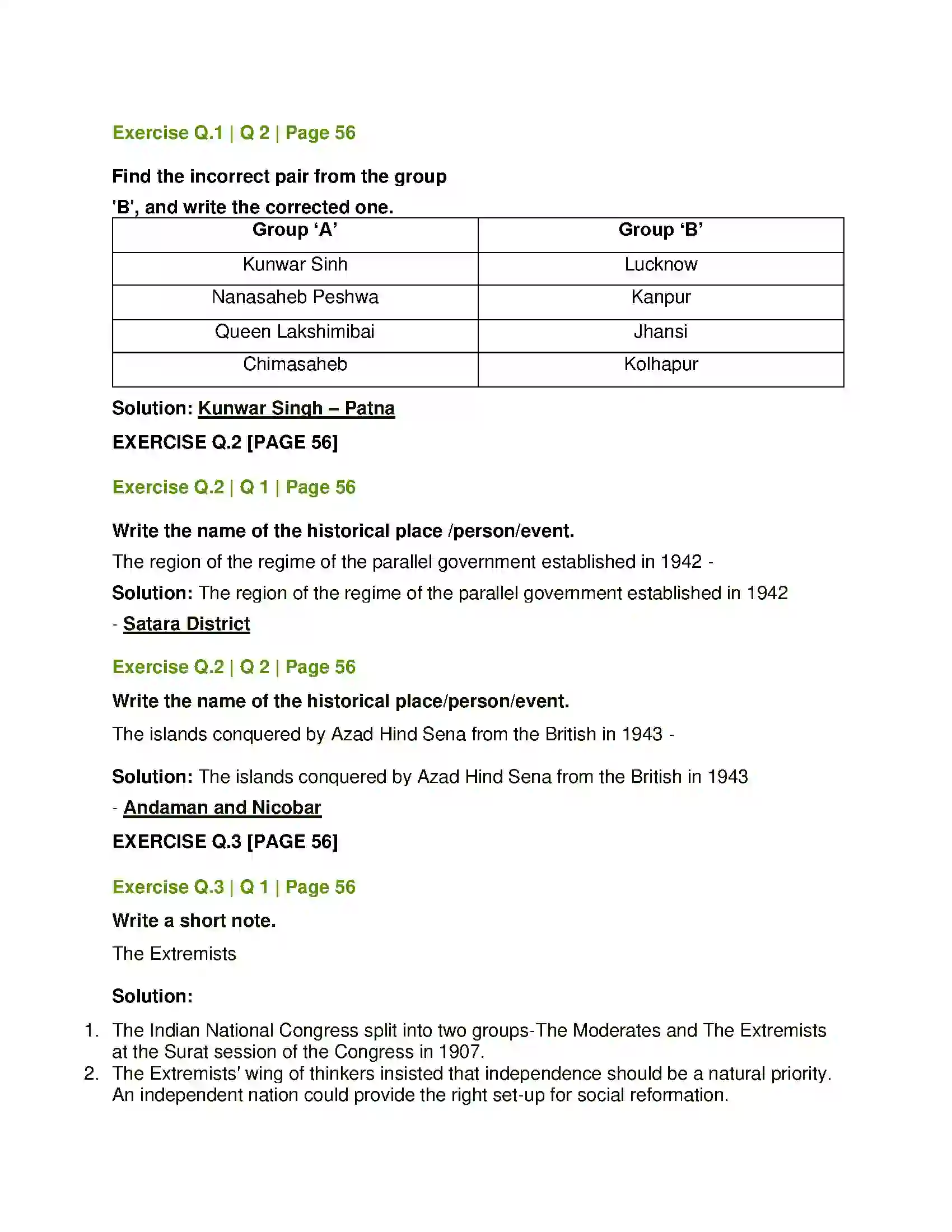 Maharashtra Board Class 12th History Indian Struggle against Colonialism Solution 2