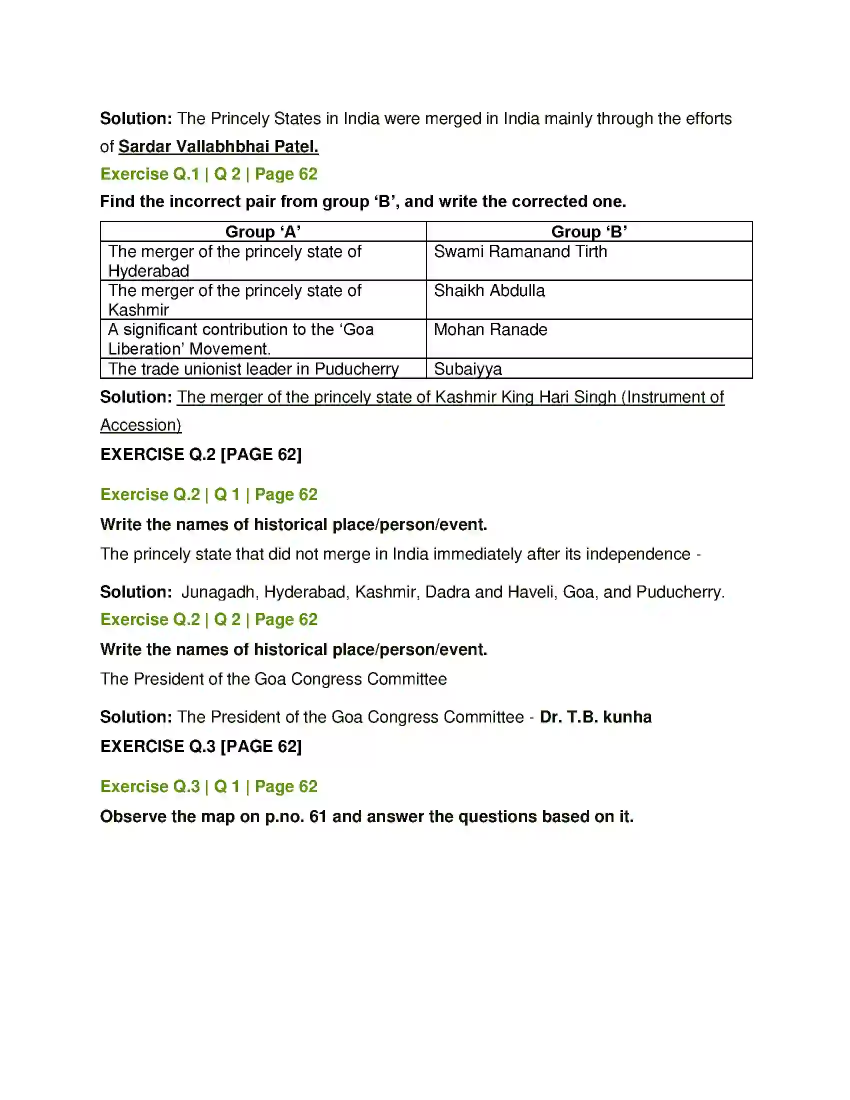 Maharashtra Board Class 12th History Decolonisation to Political Integration of India Solution 2