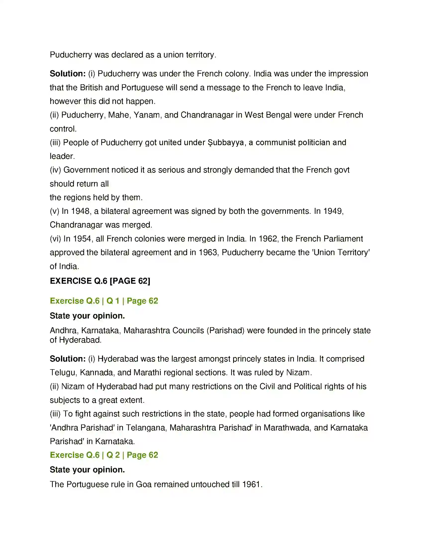 Maharashtra Board Class 12th History Decolonisation to Political Integration of India Solution 5