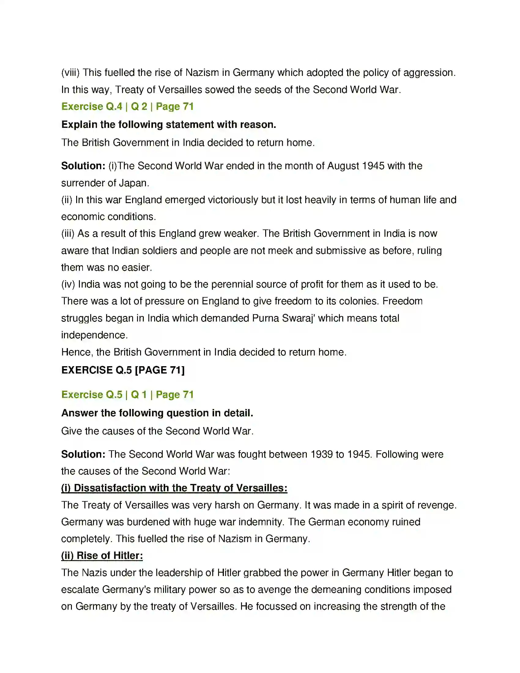 Maharashtra Board Class 12th History World Wars and India Solution 4