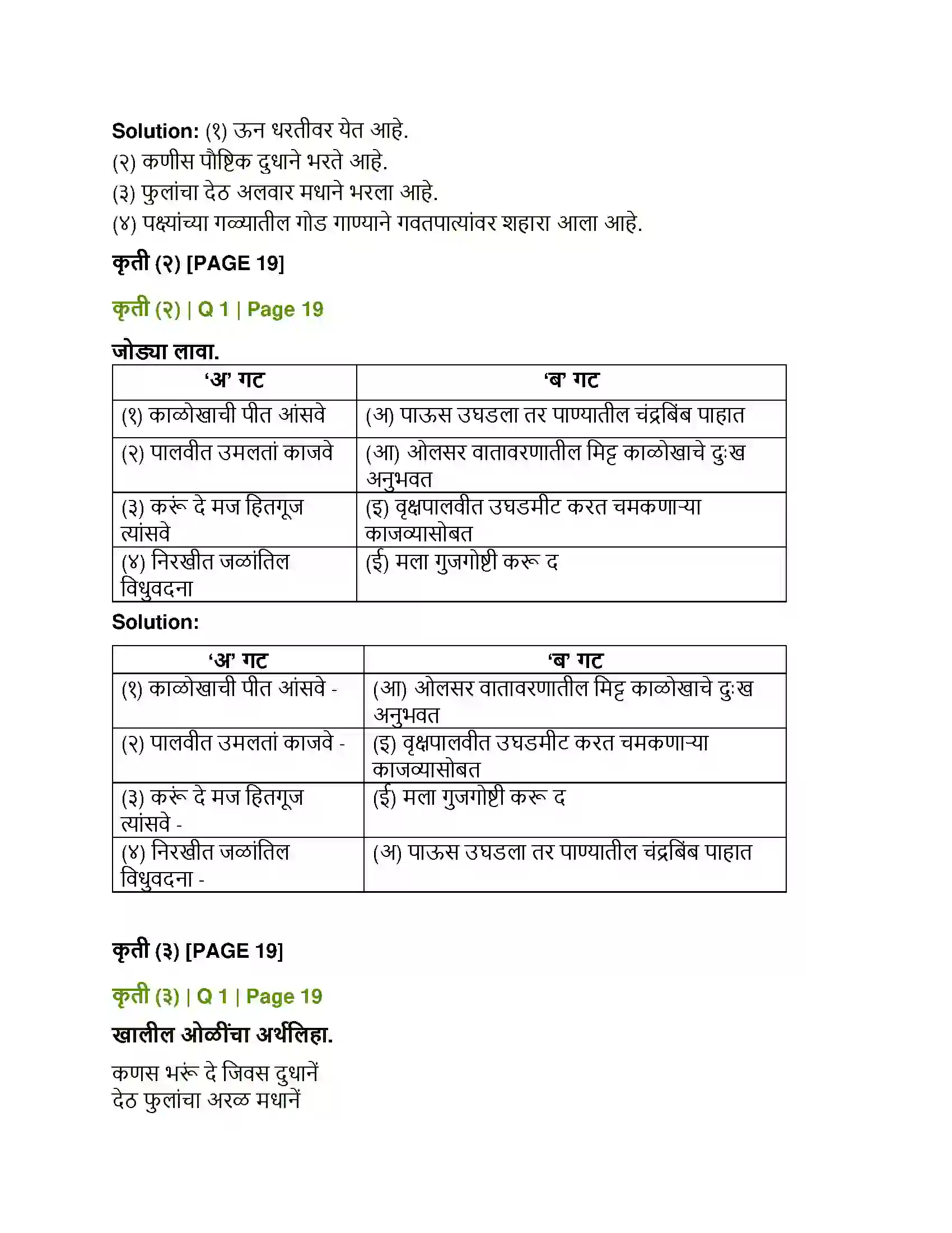 Maharashtra Board Class 12th Marathi रे थांब जरा आषाढघना Solution 3