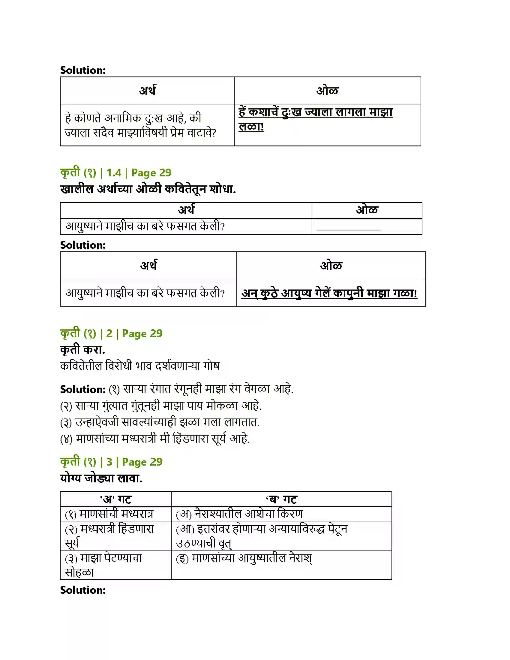 Maharashtra Board Class 12th Marathi रंग मा झा वेगळा Solution 2